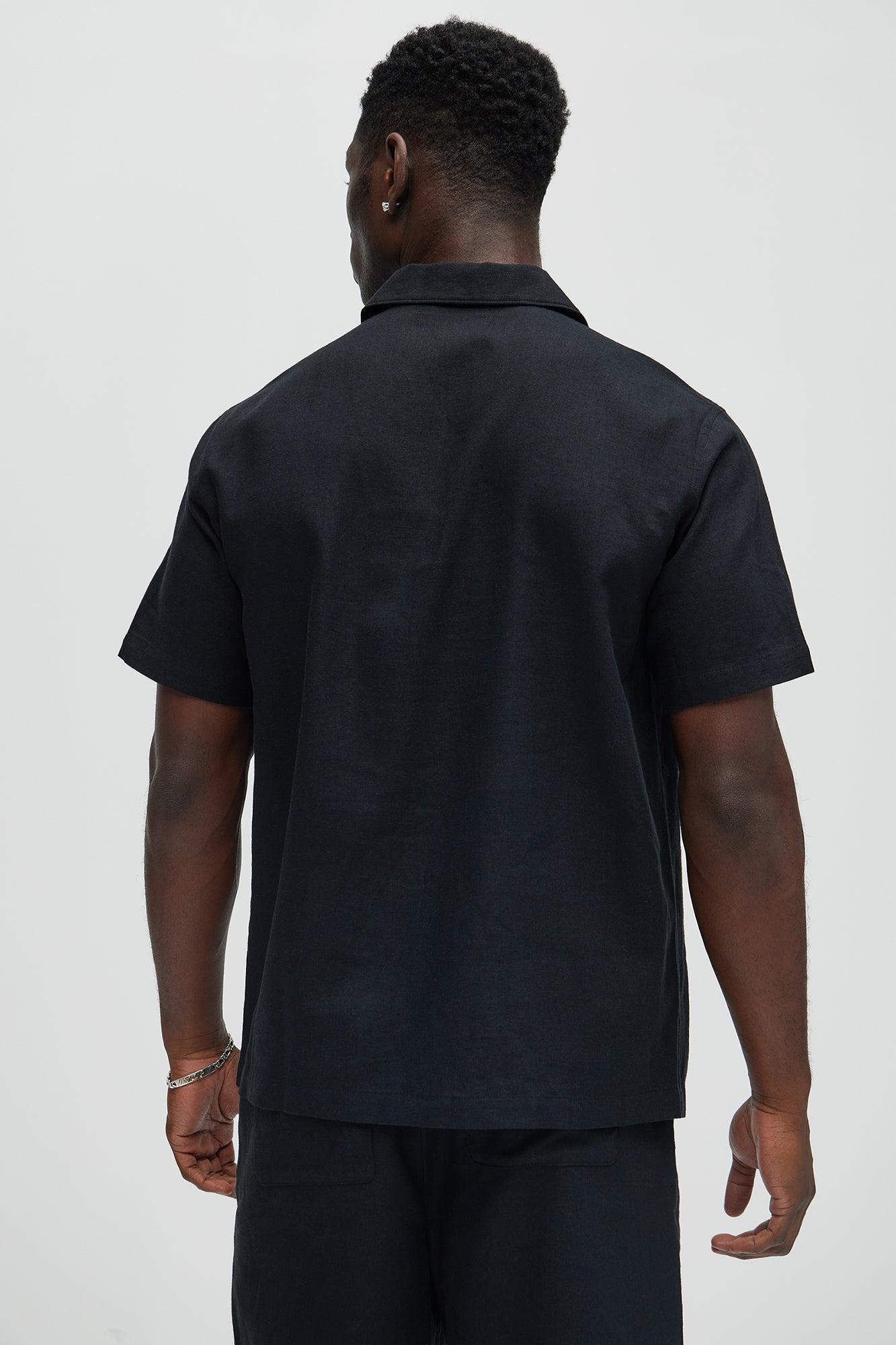 Bahamas Linen Shirt - Black Product Image