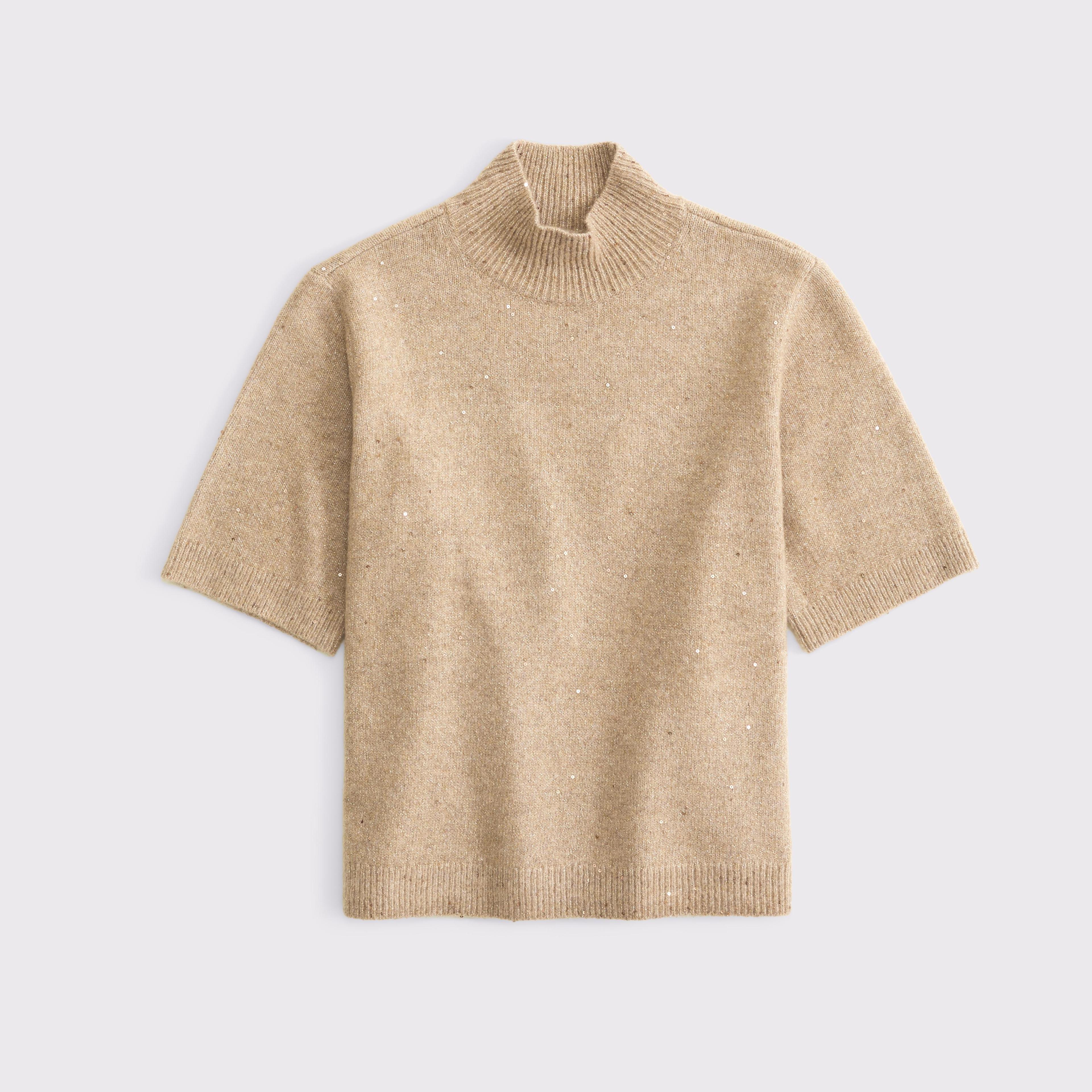 Lurex Mockneck Sweater Tee Product Image