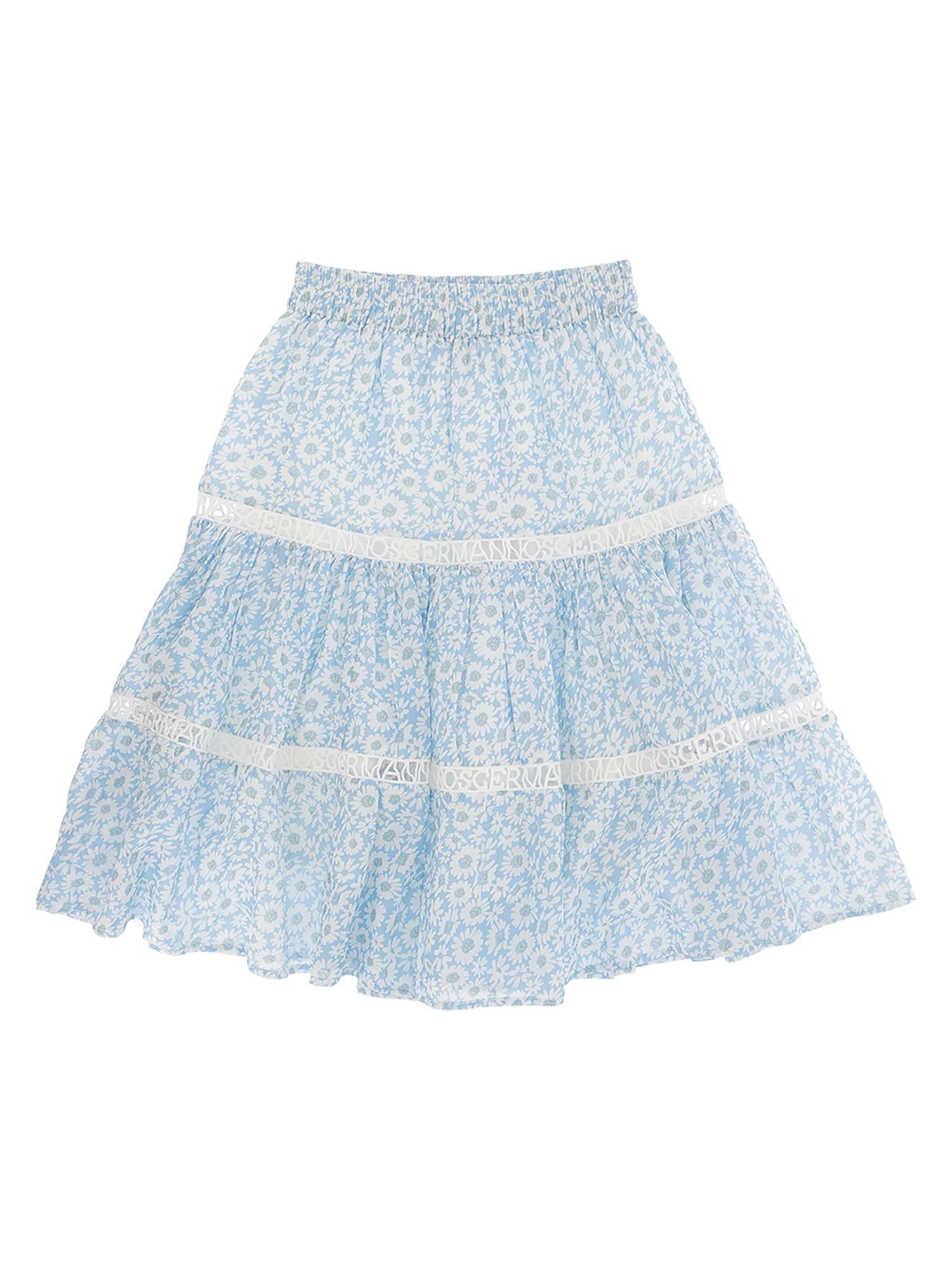 Ermanno Scervino Logo Print Embroidered Ruffle Skirt Product Image