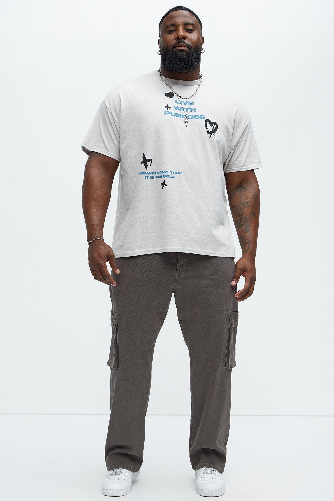 Live With Purpose Short Sleeve Tee - Light Grey Product Image