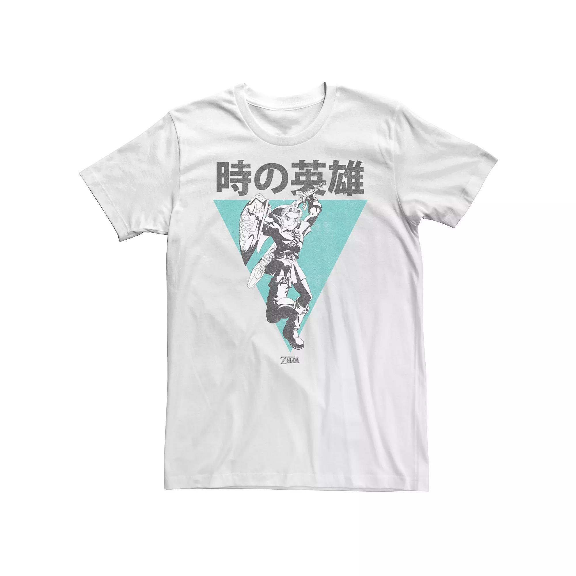 Big & Tall Nintendo Legend Of Zelda Link Kanji Triangle Poster Tee, Men's,  Product Image