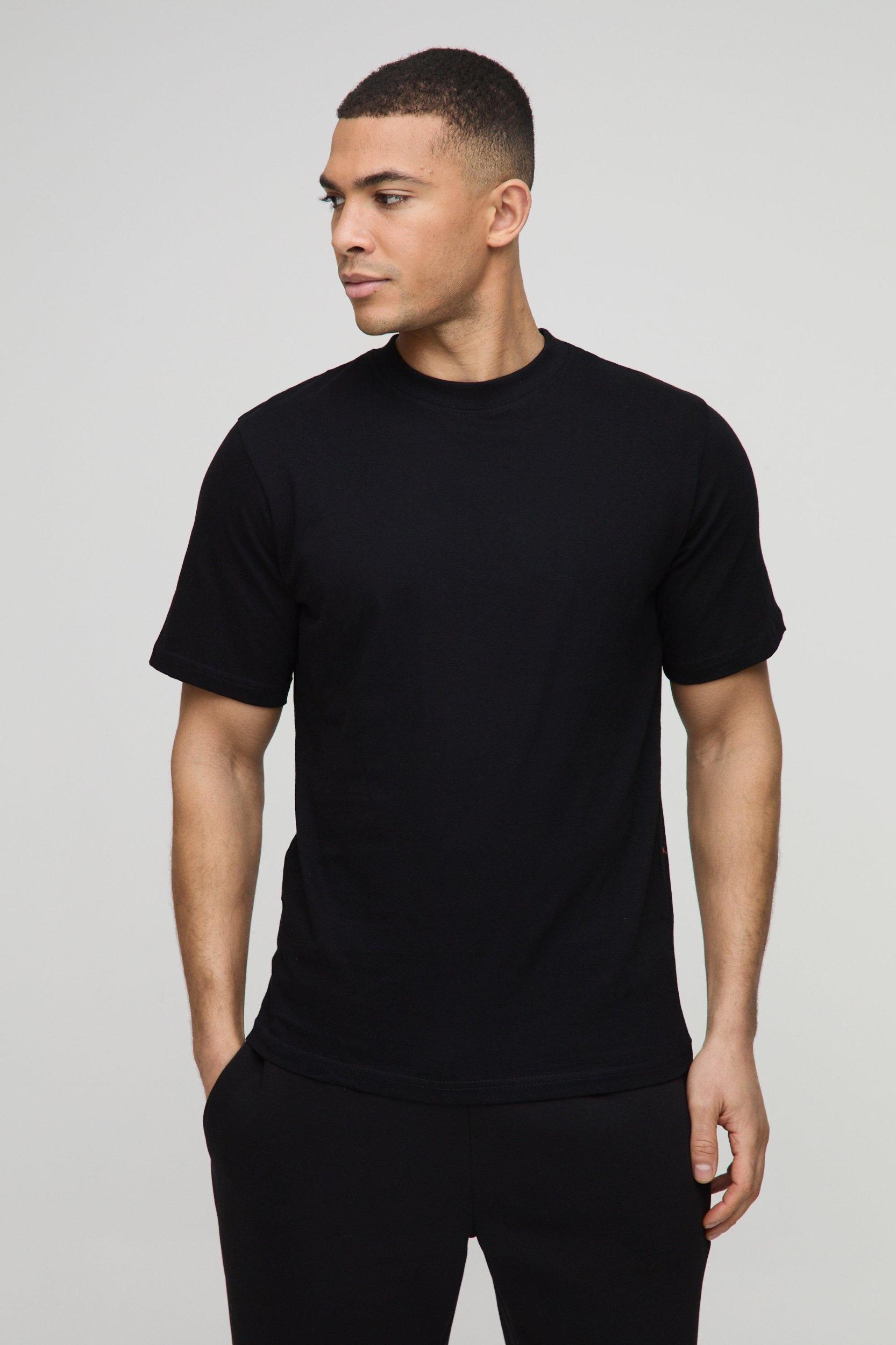 2 Pack Regular Fit Basic T-Shirt | boohooMAN USA Product Image