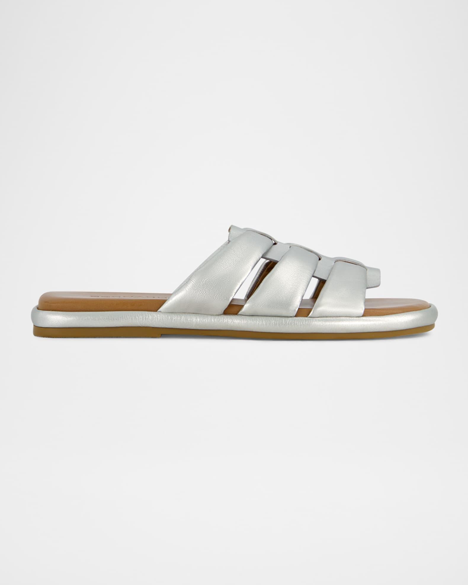 Tamer Caged Metallic Slide Sandals Product Image