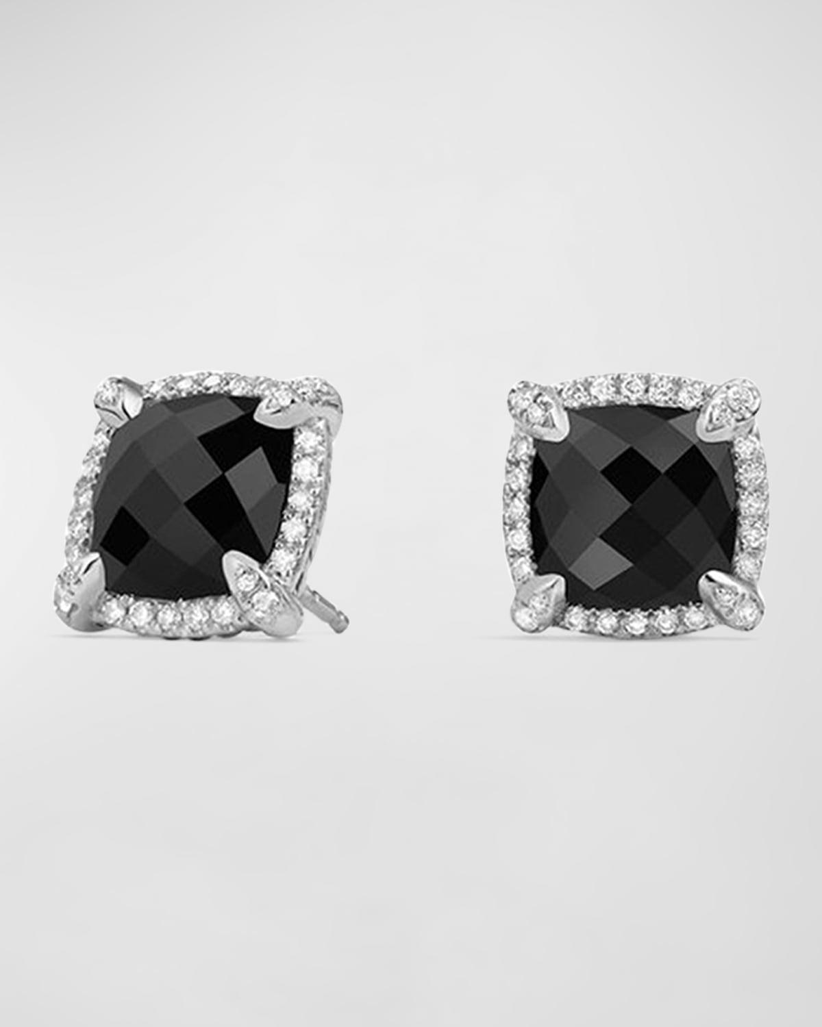 9mm Chatelaine Stud Earrings with Diamonds Product Image