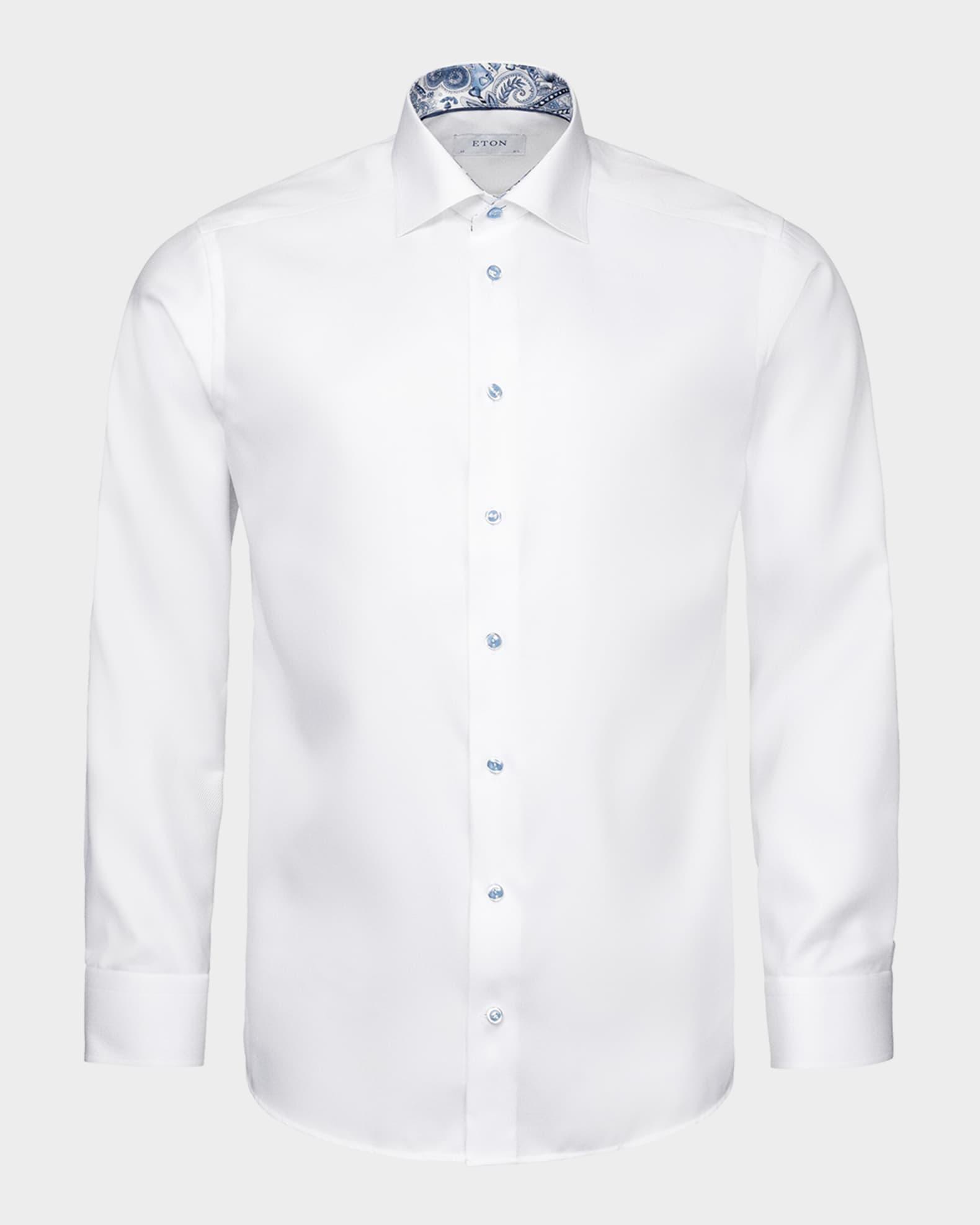 Men's Signature Textured Twill Slim Fit Dress Shirt Product Image