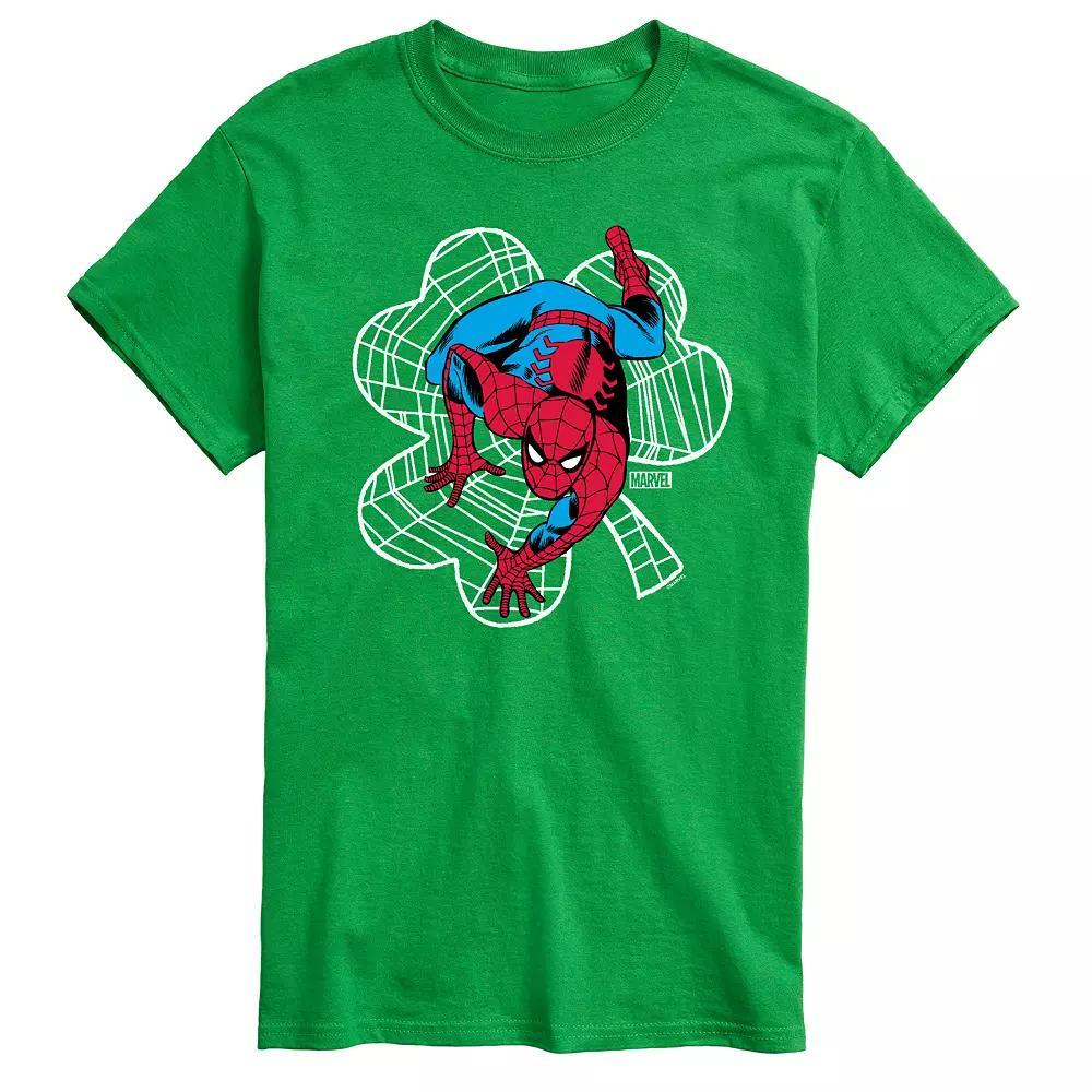 Big & Tall Marvel Spider-Man Shamrock Web Graphic Tee, Men's,  Product Image
