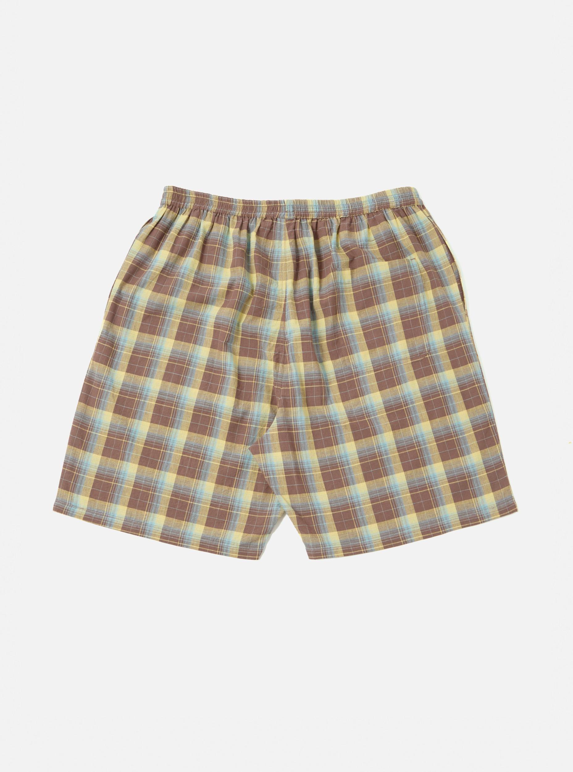 Yellow/Brown Check Short Pyjama Set Product Image
