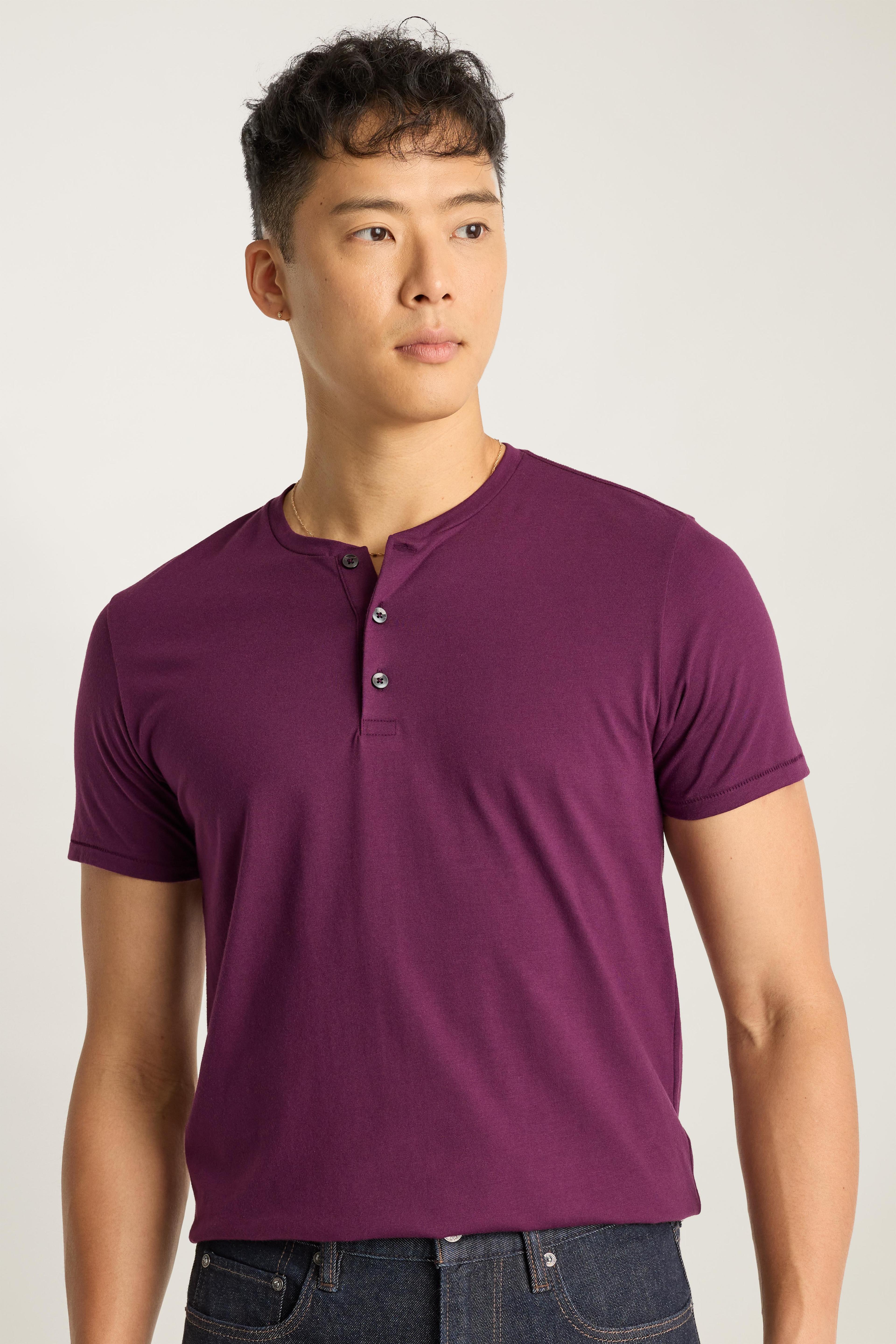 Pima Performance Short Sleeve Henley Product Image