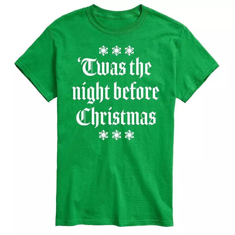 Big & Tall T'was The Night Before Christmas Graphic Tee, Men's, Size: 4XB, Gray Product Image