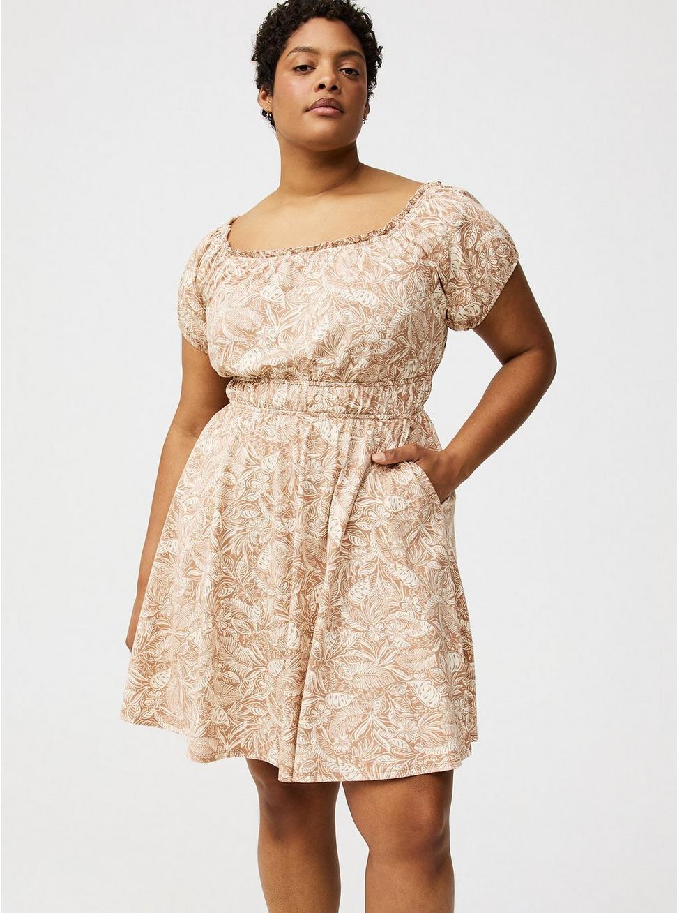 Shirred Bodice Mini Dress Product Image