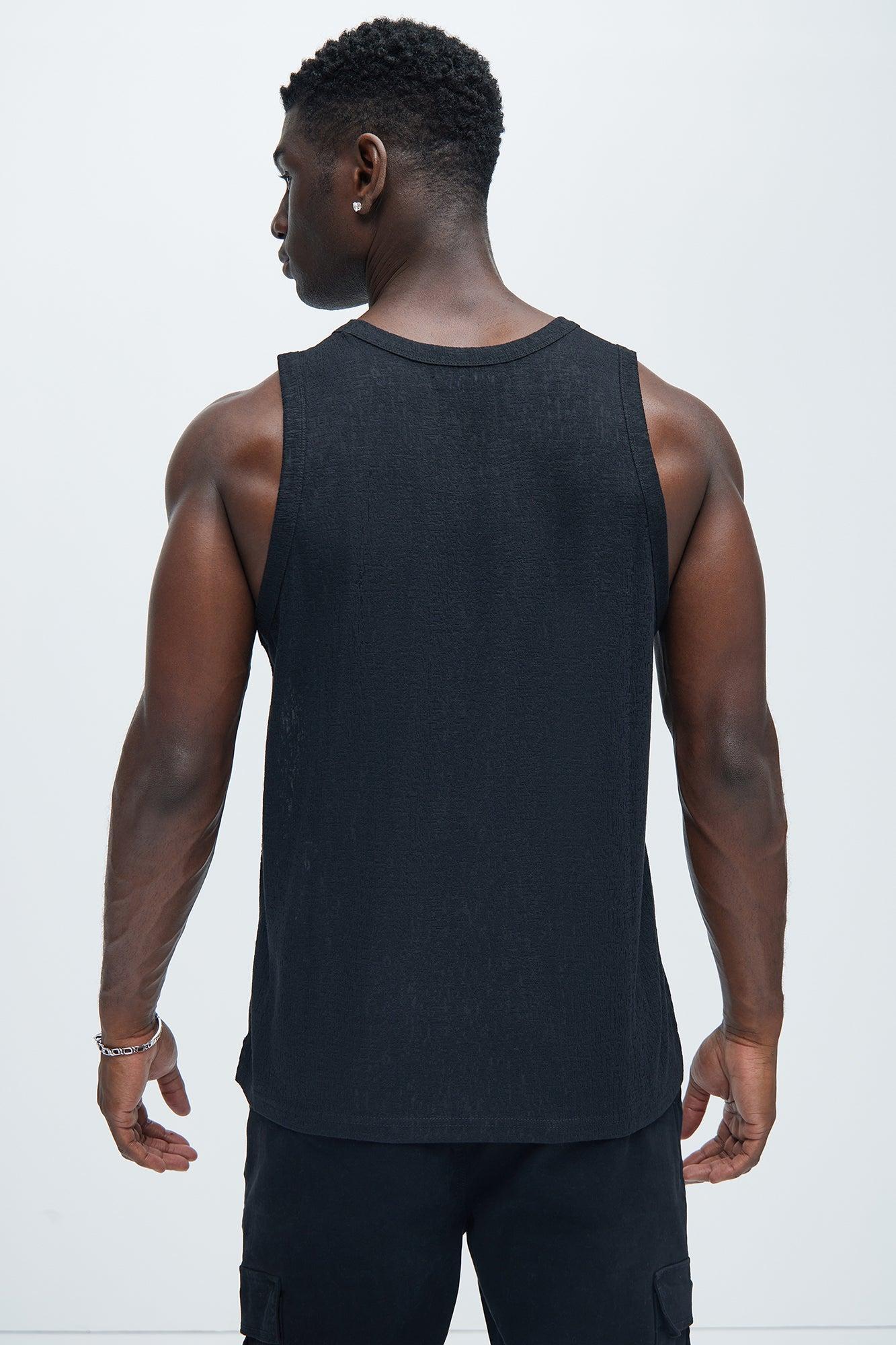Henrik Textured Tank - Black Product Image