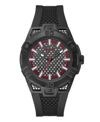 Mens Analog Black Silicone Watch 45mm Product Image