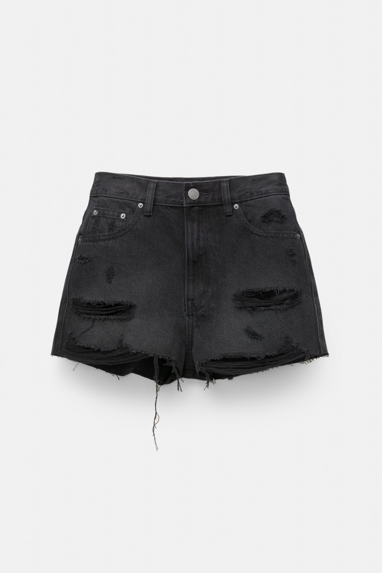 Ripped denim shorts Product Image