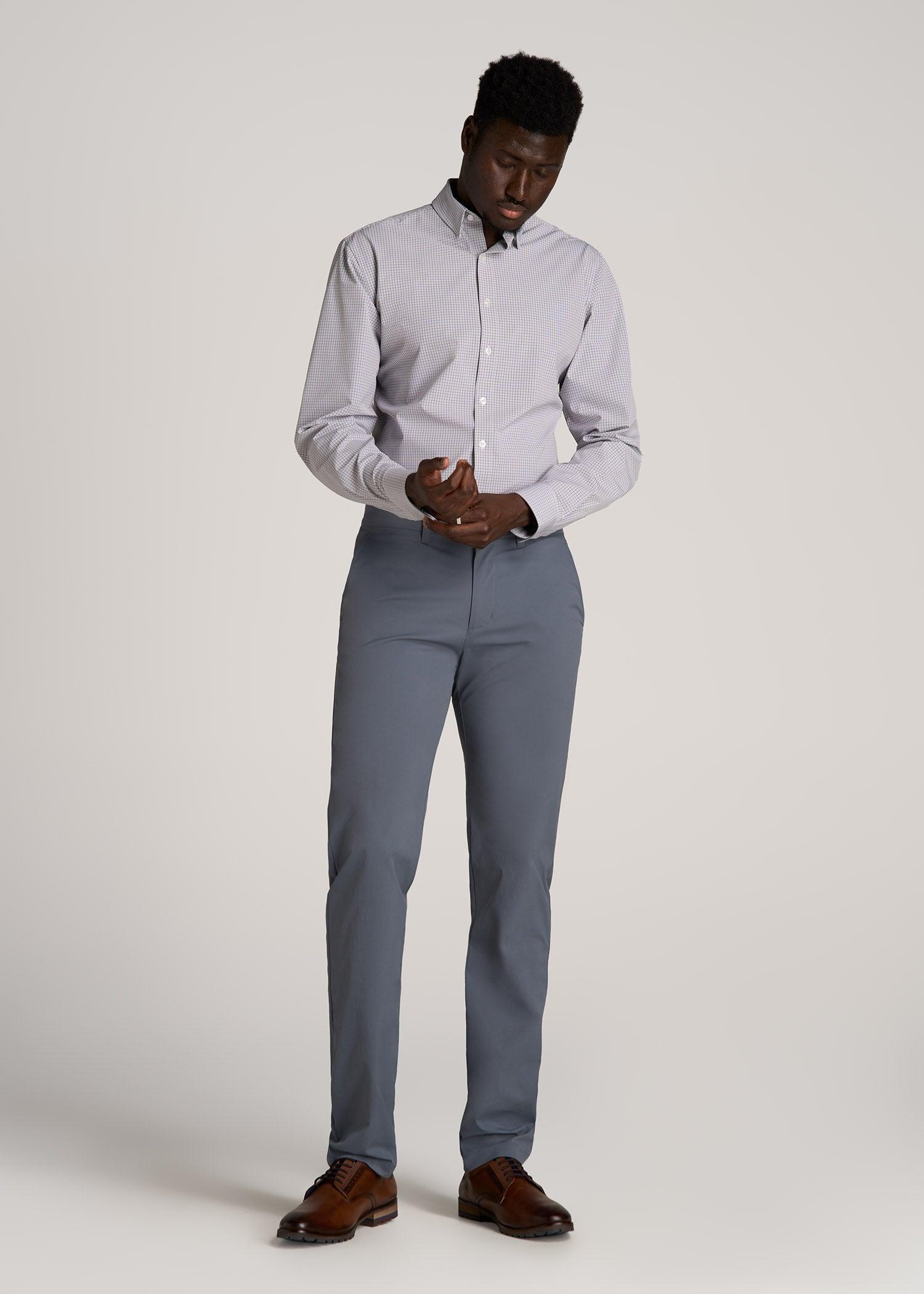 TAPERED FIT Traveler Chino Pants for Tall Men in Smoky Blue Male Product Image