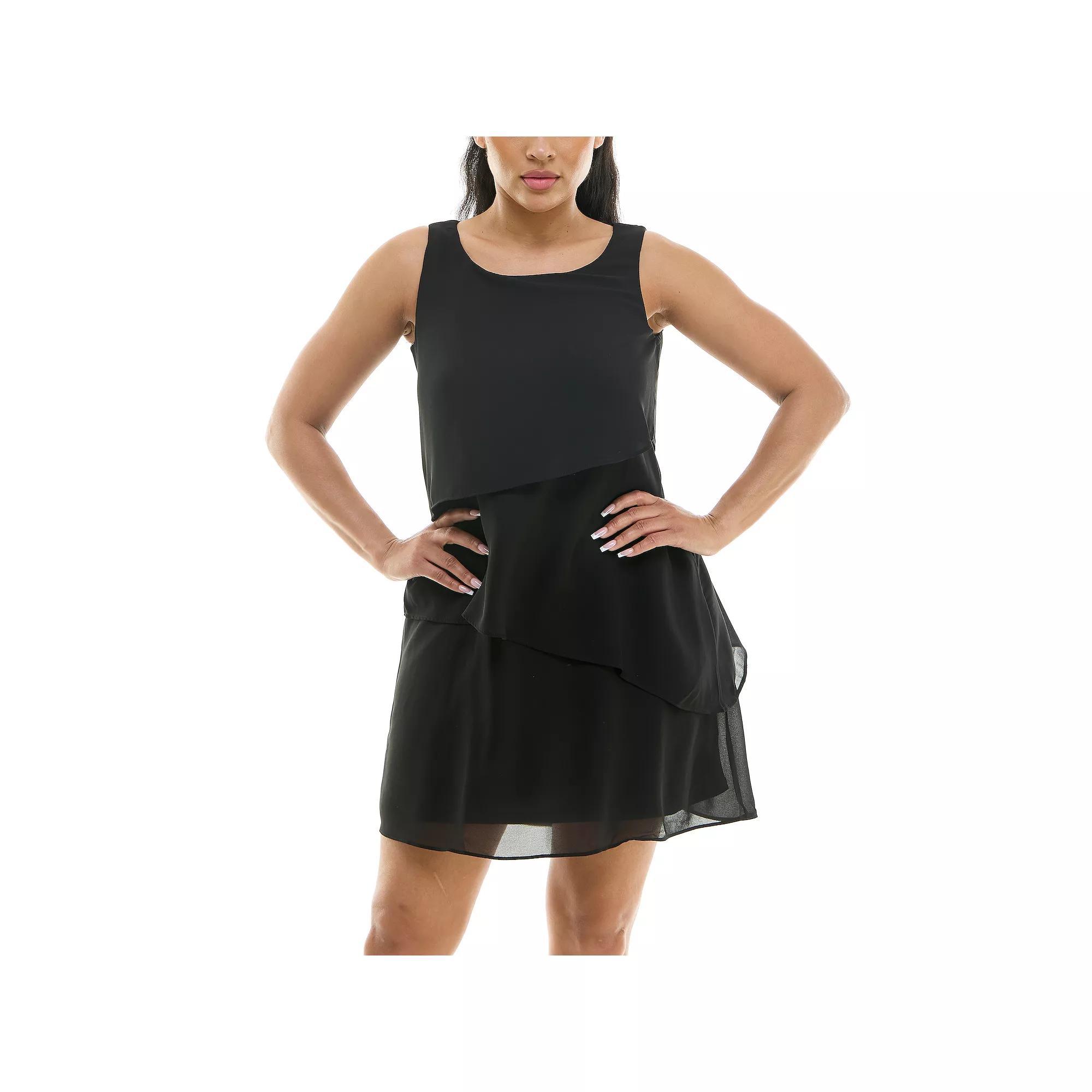 Women's Nina Leonard Layered Float Dress,  Product Image