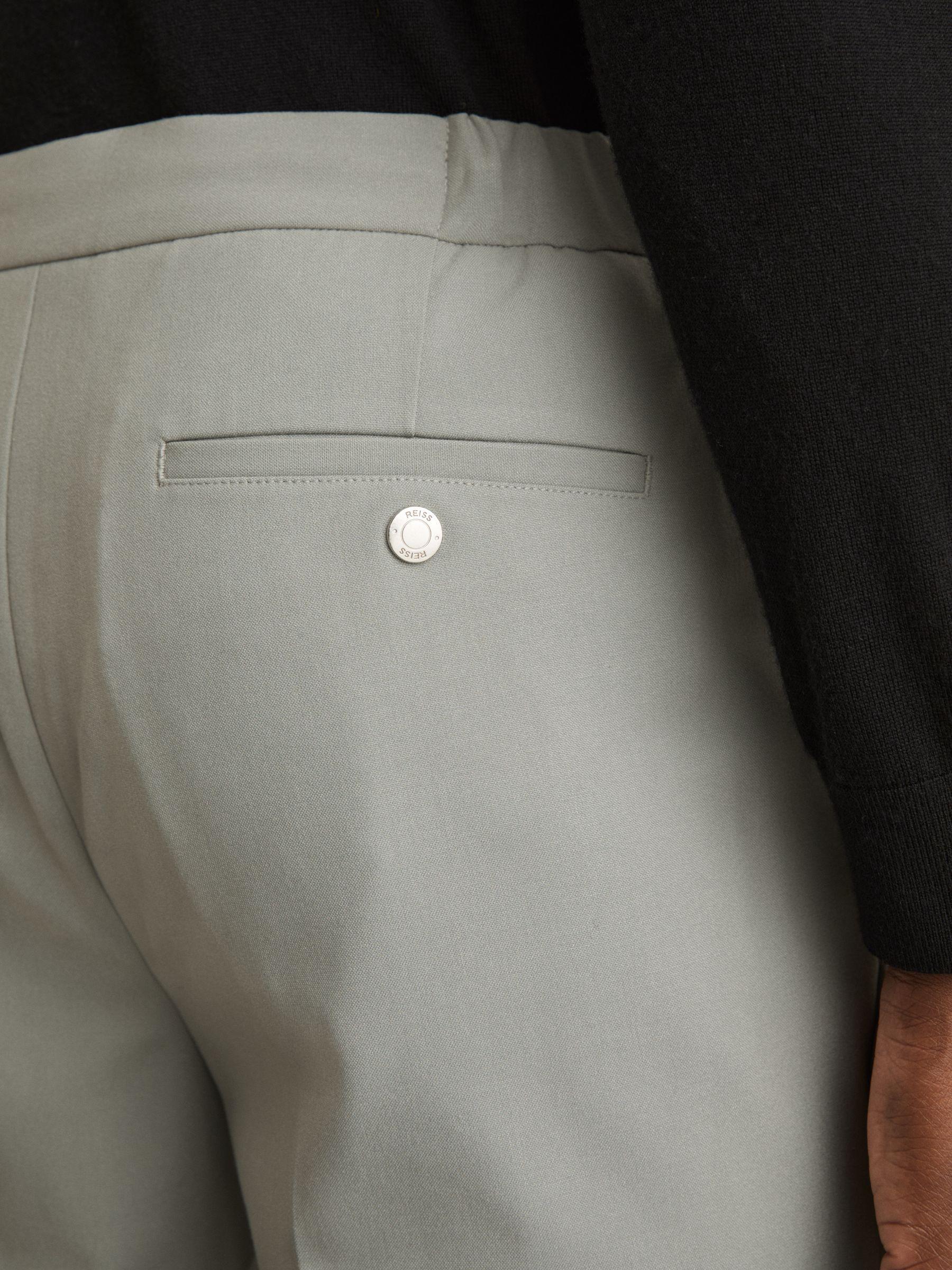 Slim-Fit Drawcord Trousers in Sage Product Image