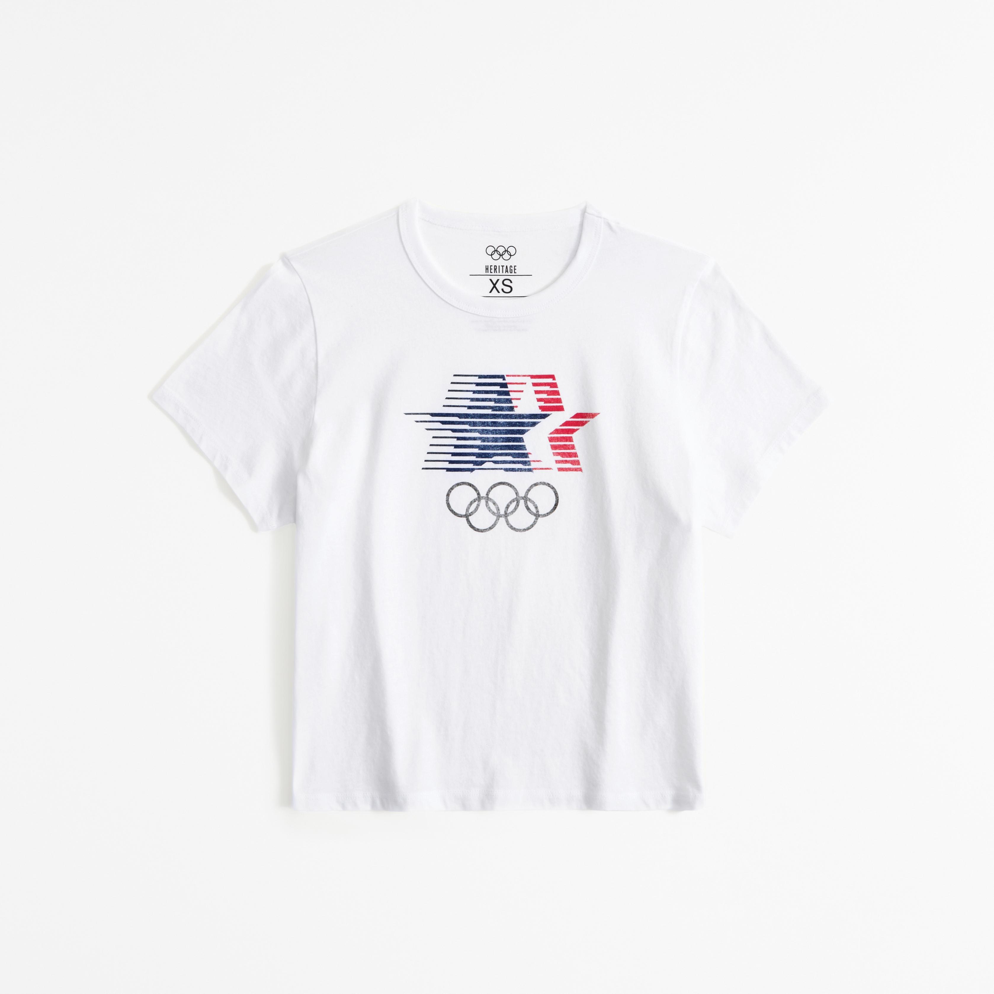 Short-Sleeve Olympics Graphic Skimming Tee Product Image