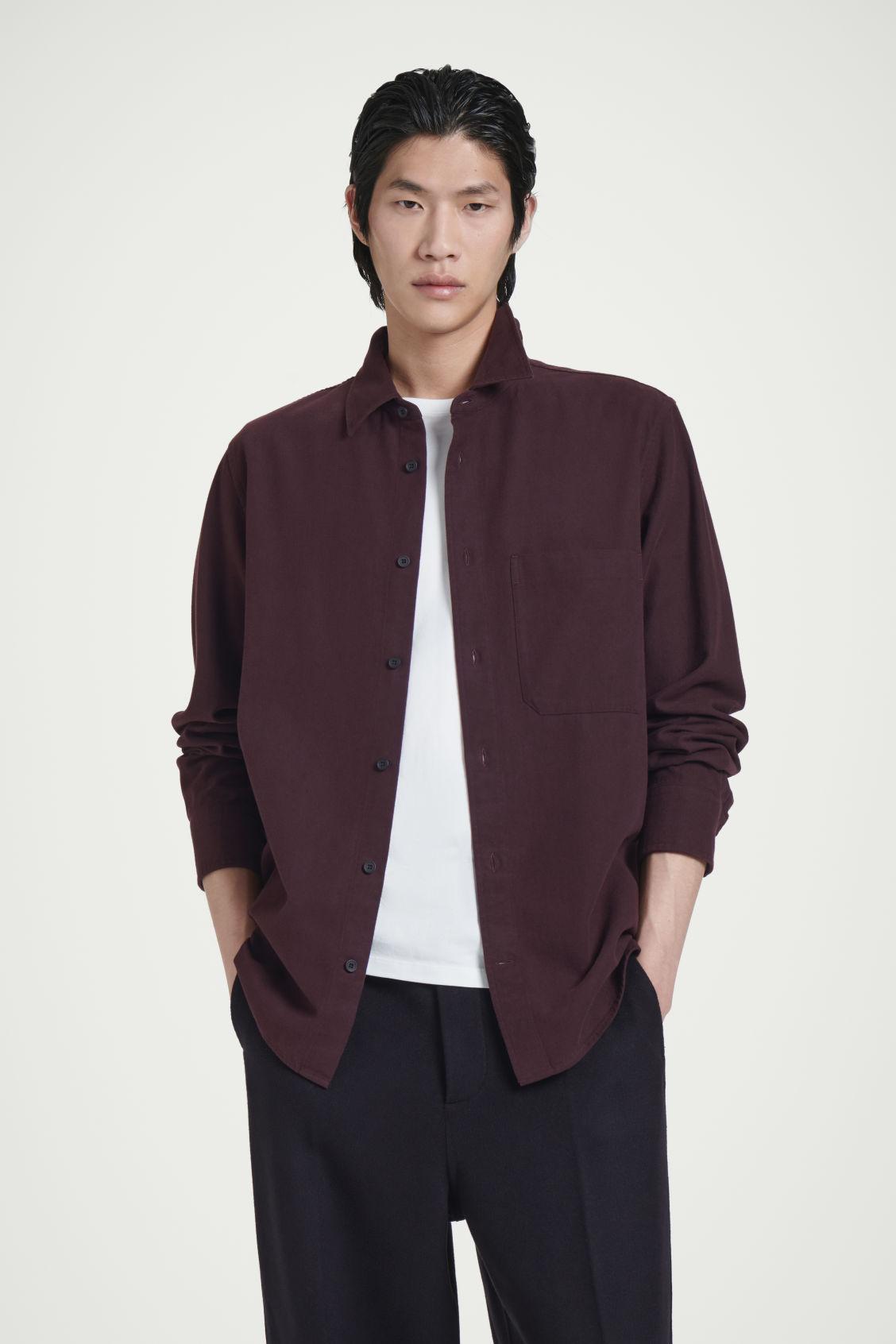 RELAXED BRUSHED COTTON-BLEND SHIRT Product Image