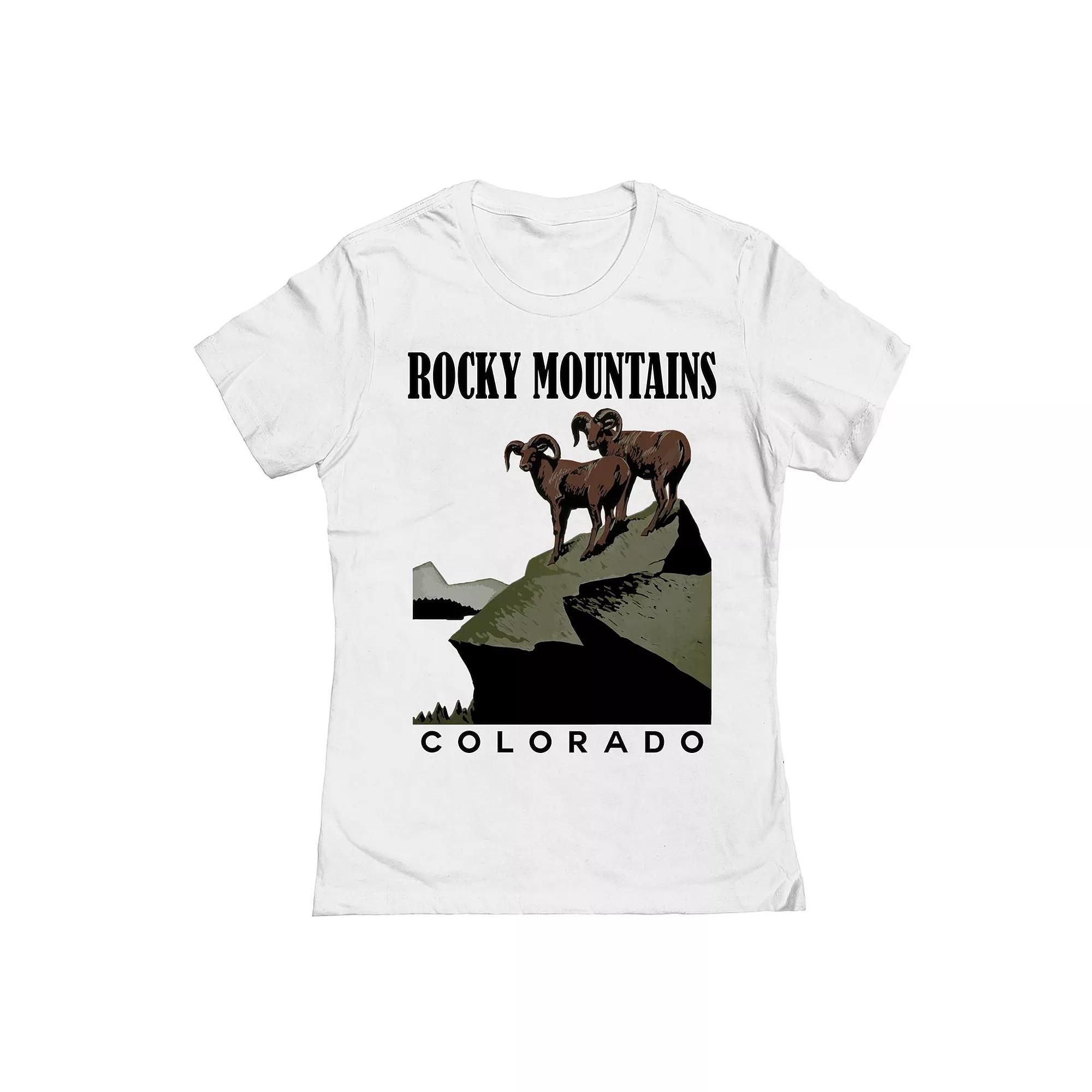 Juniors Rocky Mountains Colorado Womens Graphic Tee, Girls Product Image