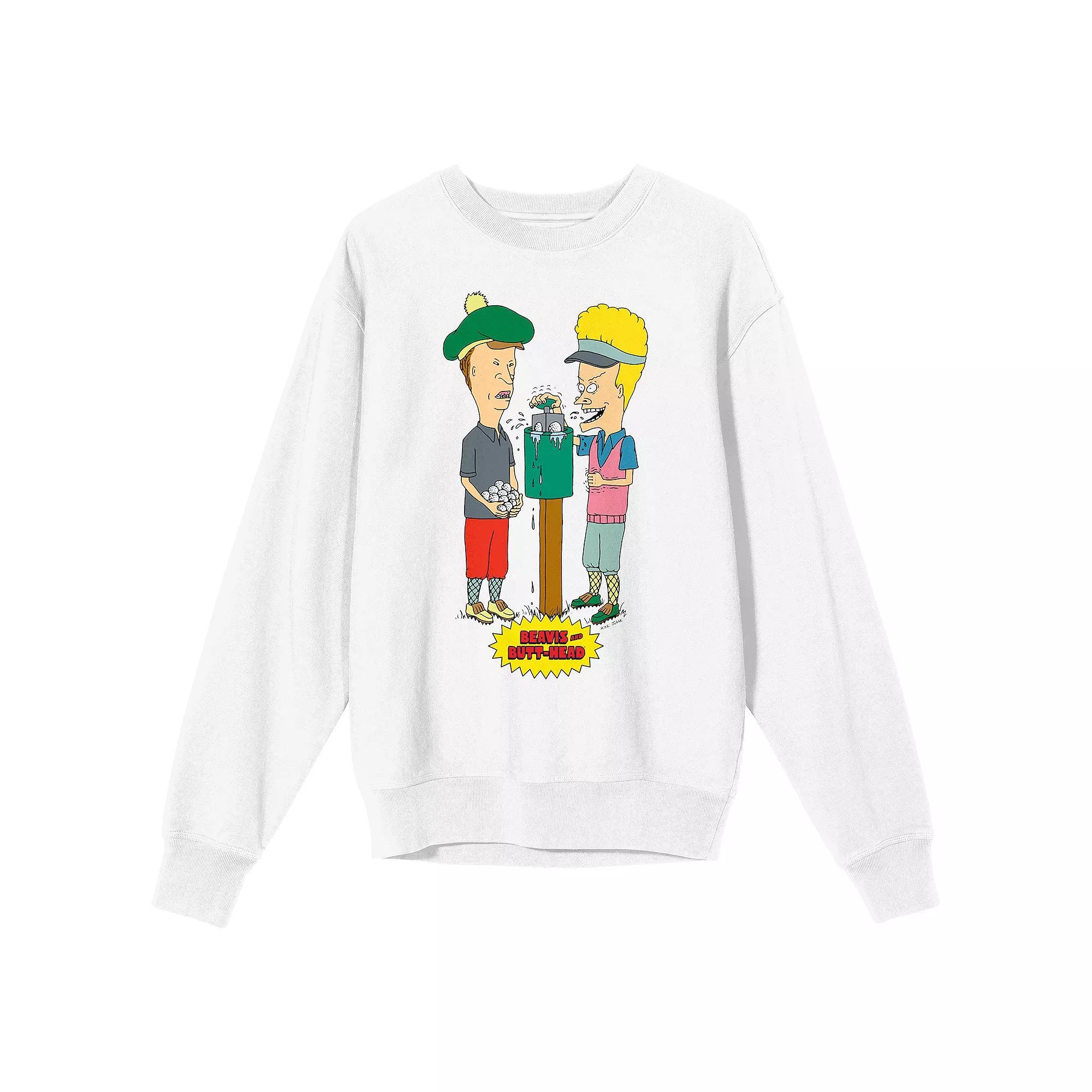 Men's Beavis & Butthead Golf Gear Long Sleeve Graphic Pullover,  Product Image