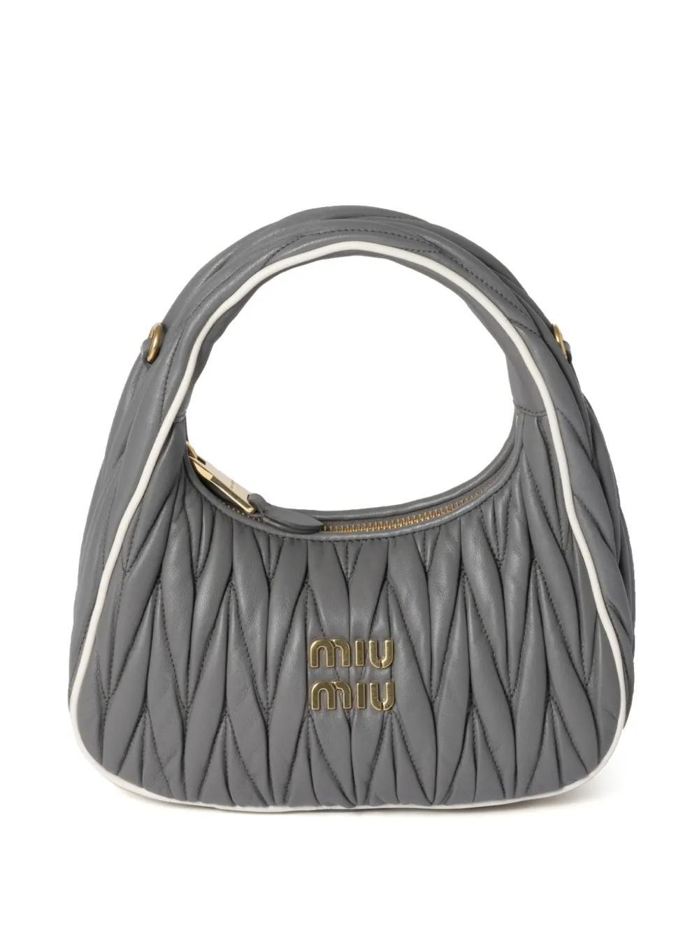 MIU MIU Wander Shoulder Bag In Grey Product Image