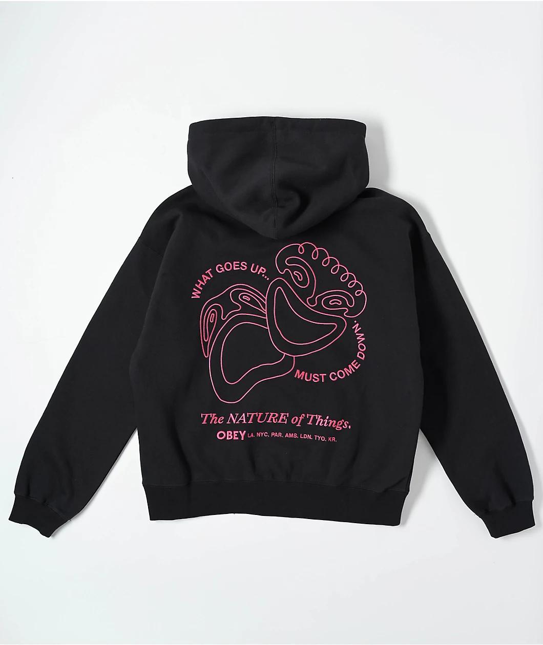 Obey Charade Digital Black & Pink Zip Hoodie Product Image