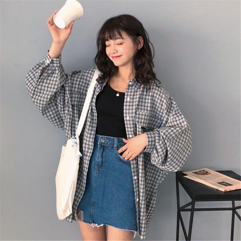 Plaid Oversized Shirt Product Image