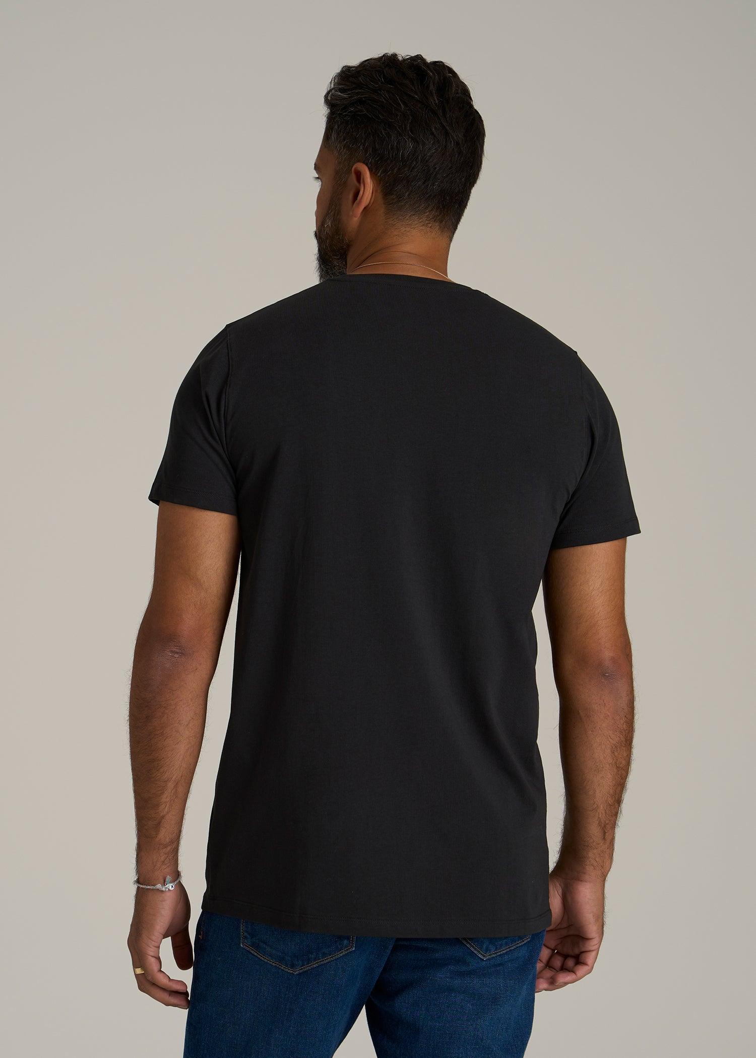 Logo Tee for Tall Men in Black Male Product Image