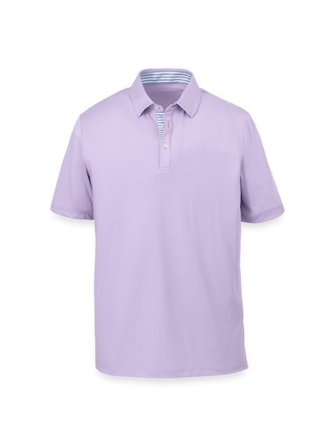Performance Blend Three Button Polo - Light Purple Product Image