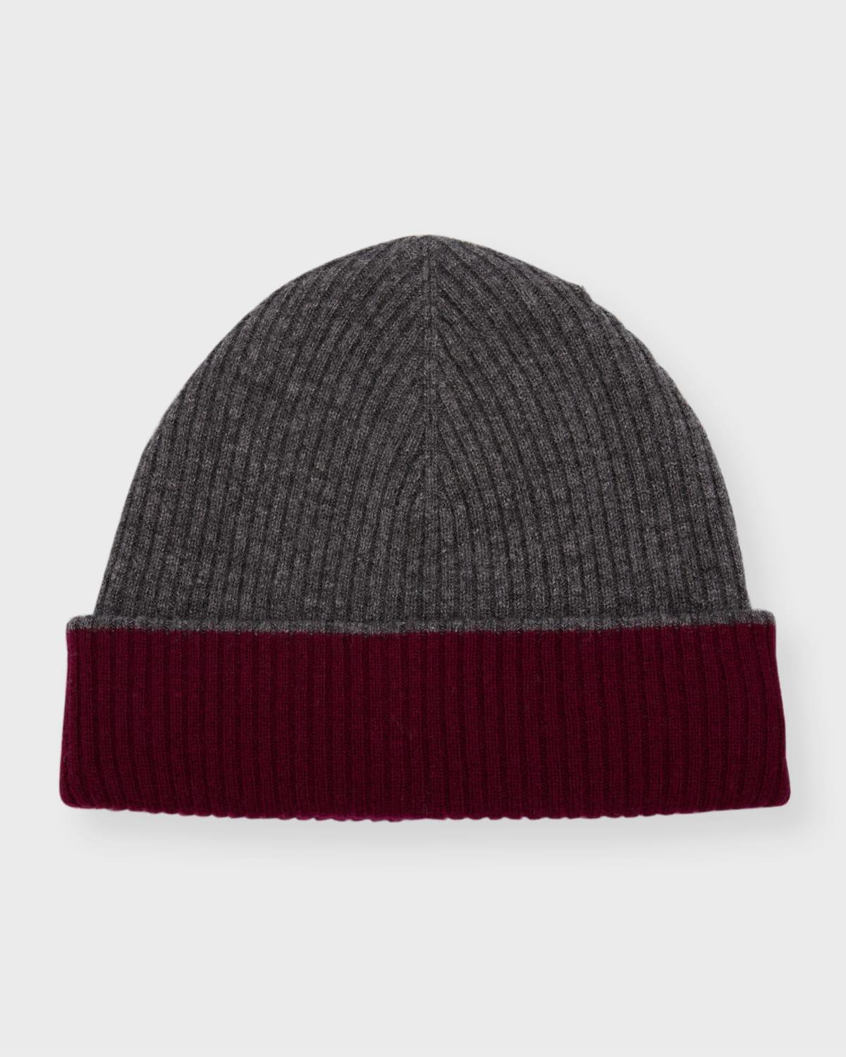 Mens Double-Face Cashmere Beanie Hat Product Image