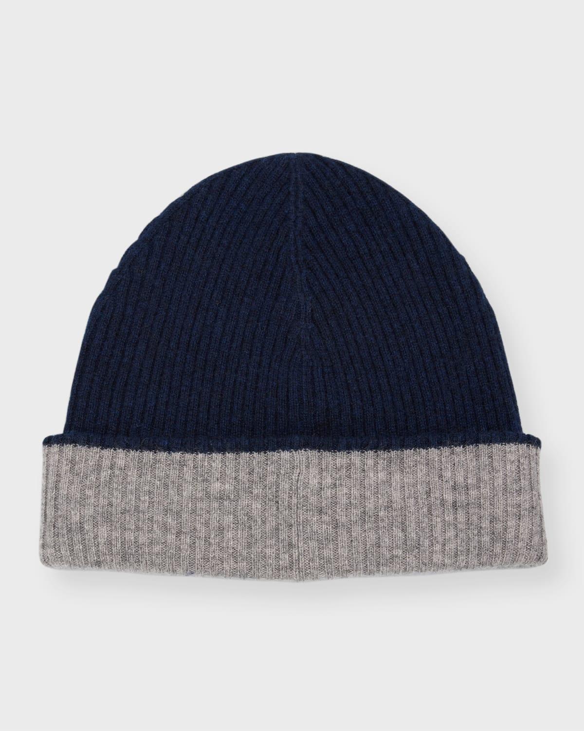 Mens Double-Face Cashmere Beanie Hat Product Image