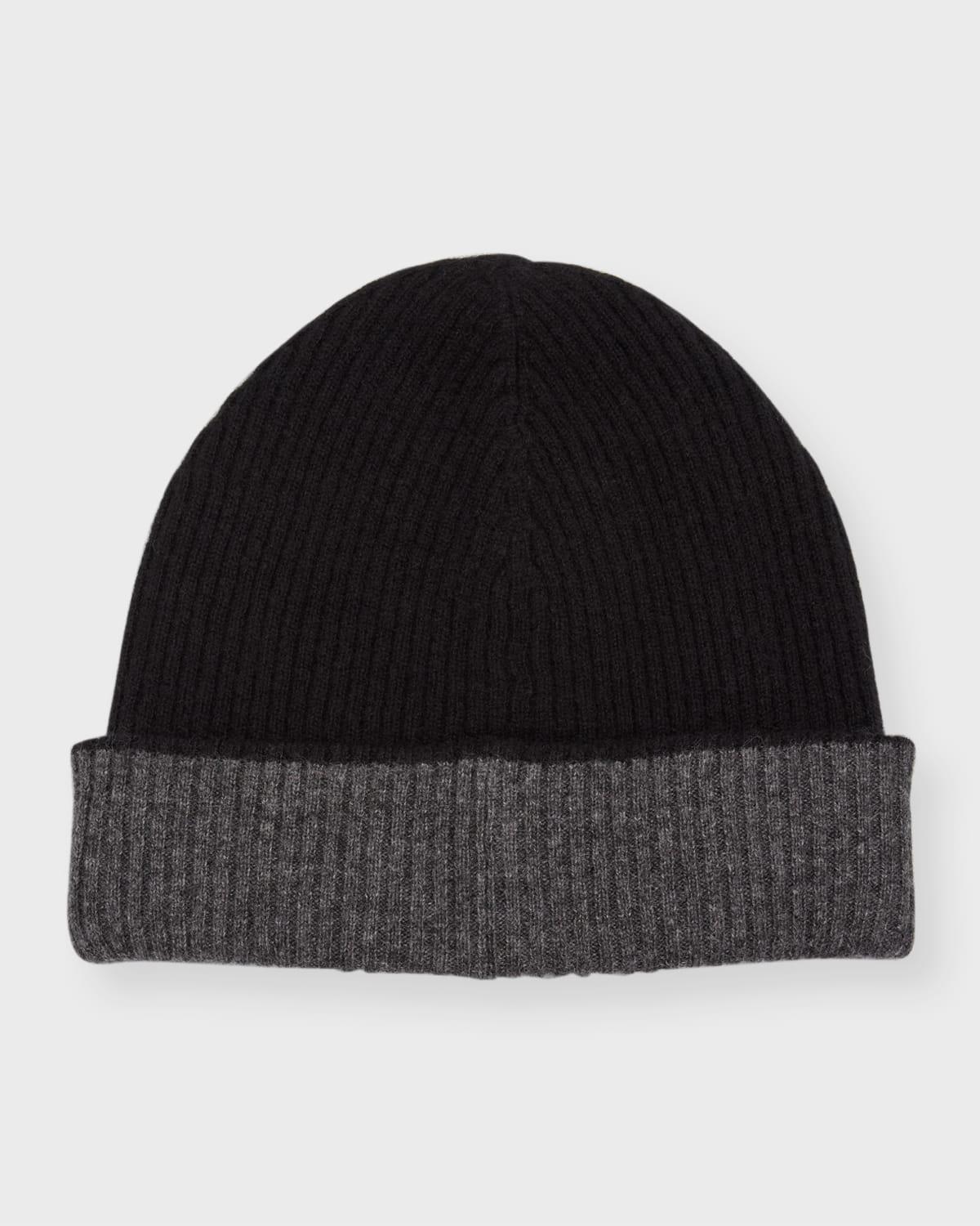 Mens Double-Face Cashmere Beanie Hat Product Image