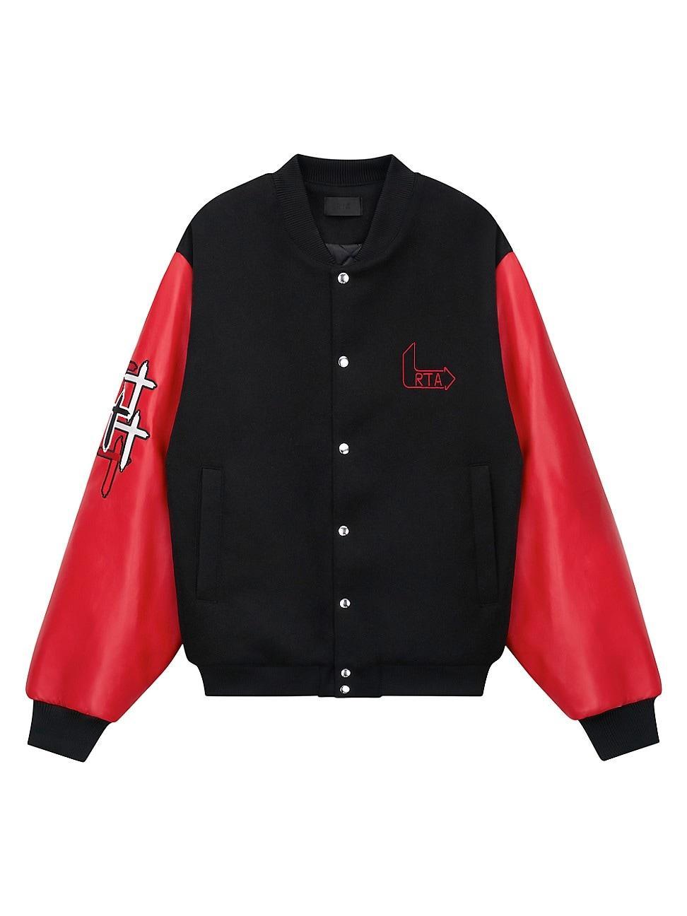 Mens Marty Flame Logo Varsity Jacket Product Image