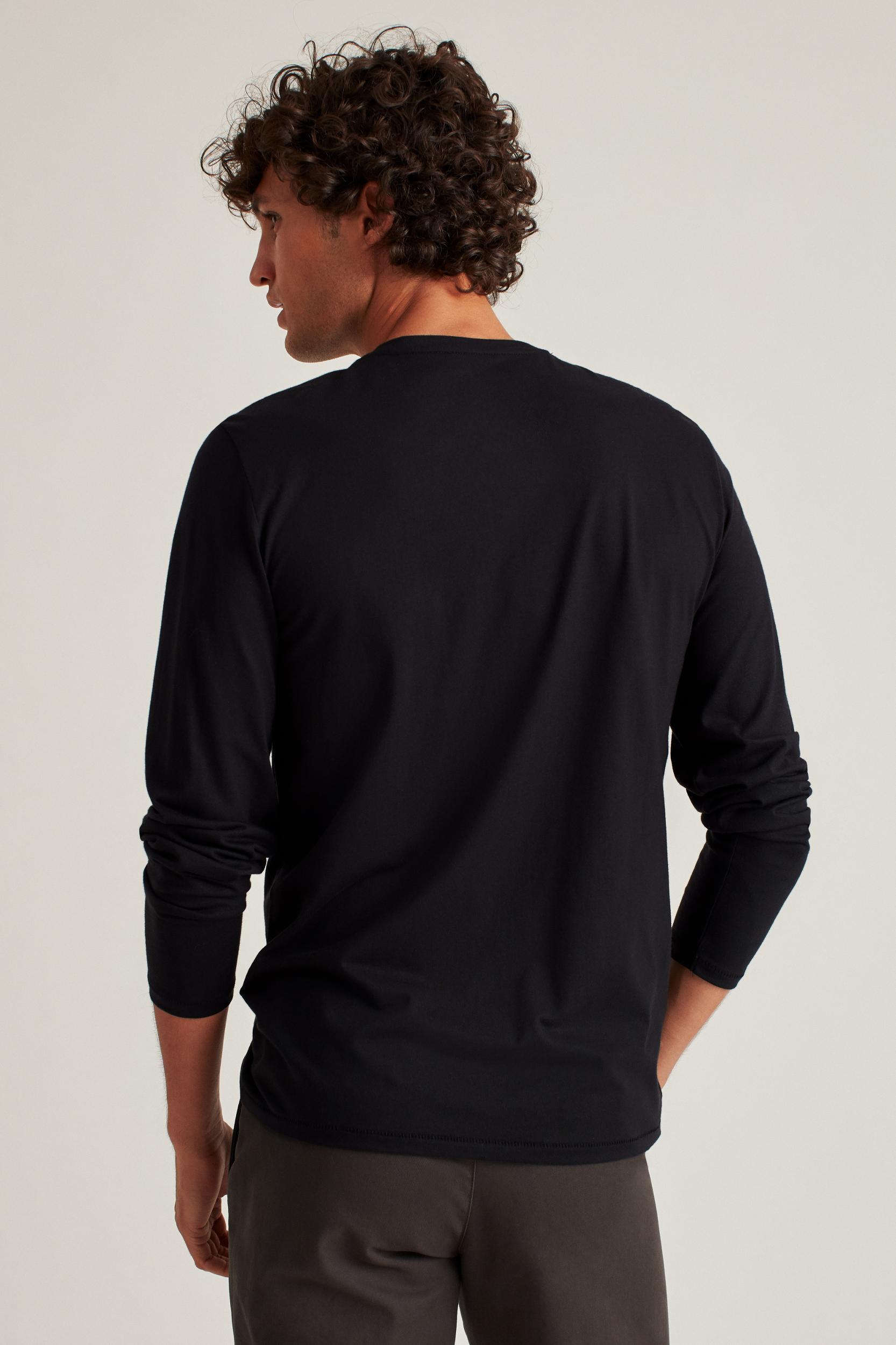 Pima Performance Long Sleeve Henley Product Image