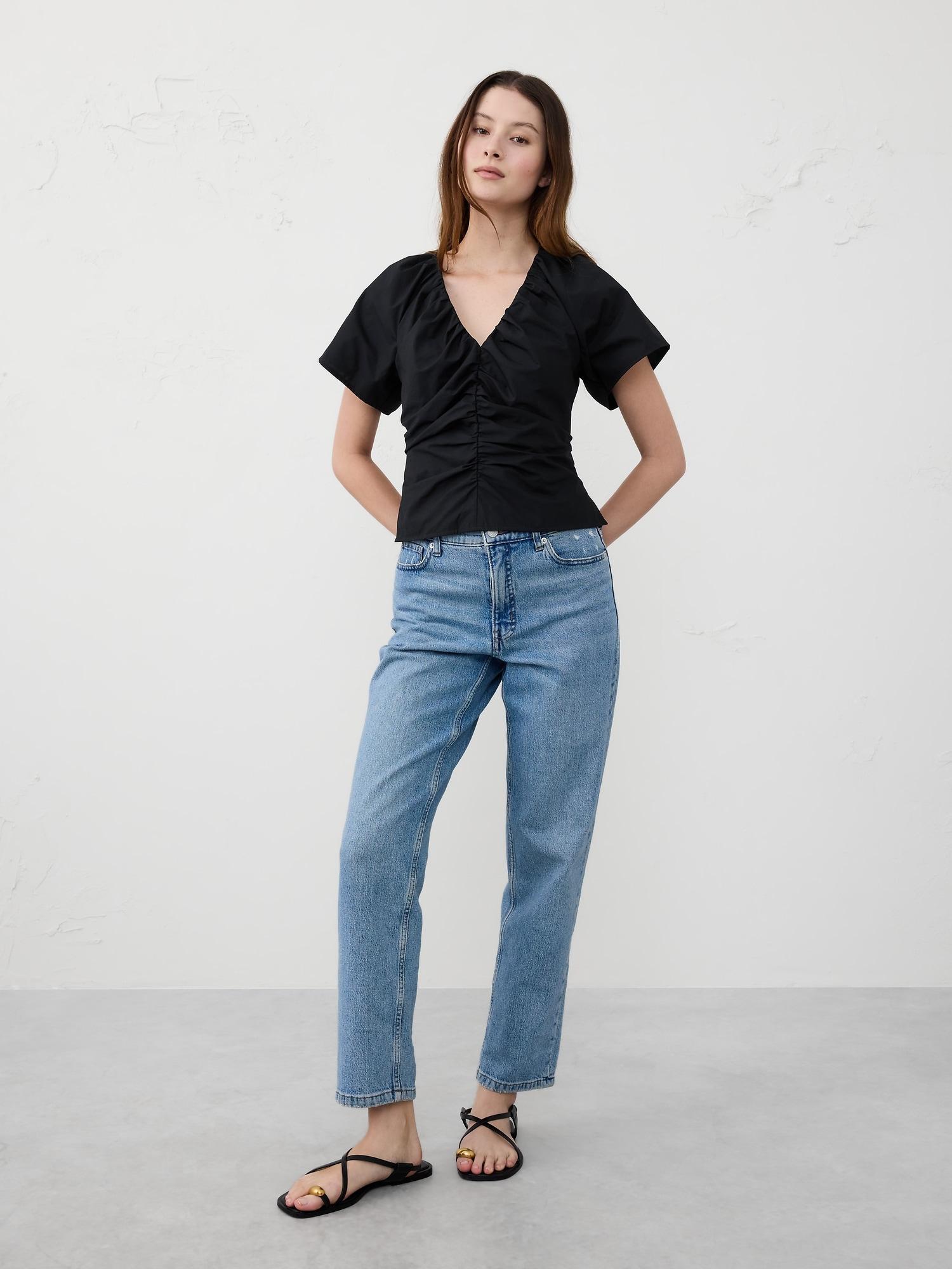 Fitted Poplin Top Product Image