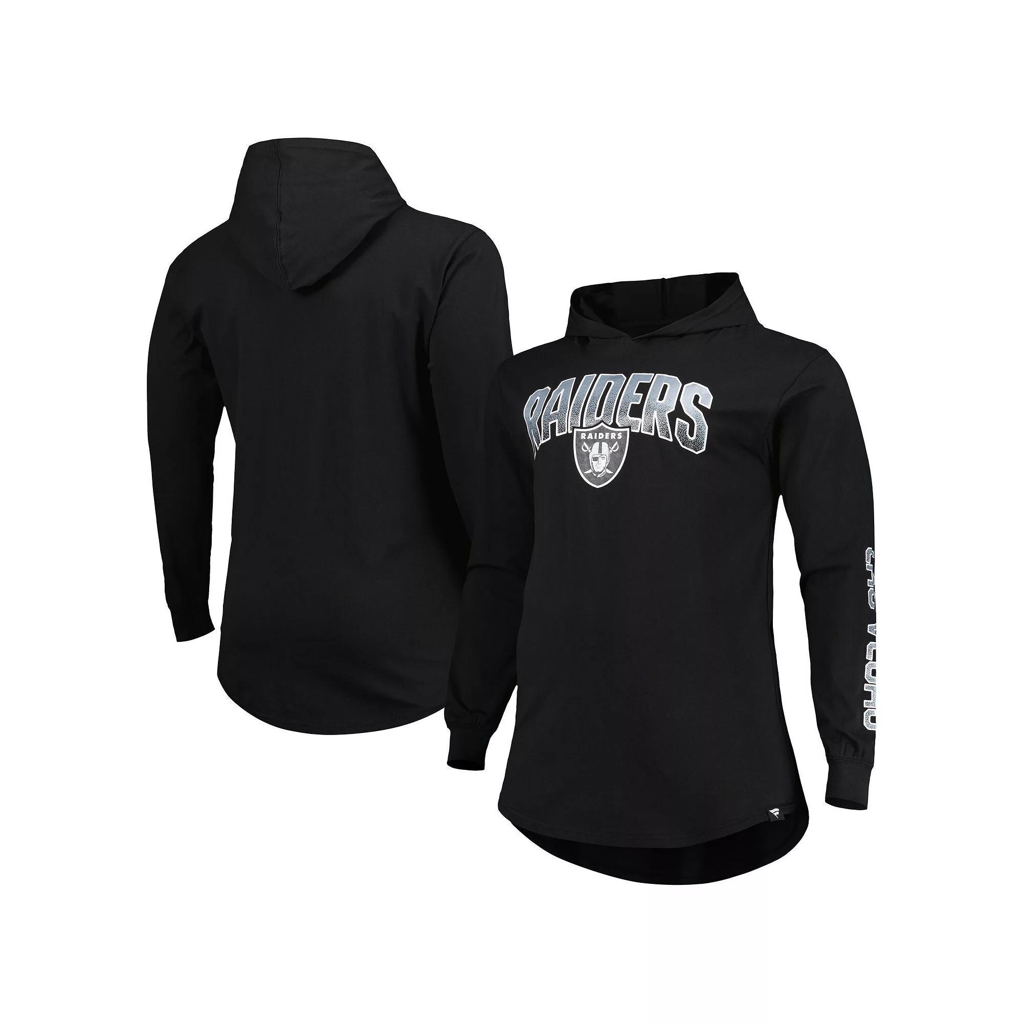 Mens Fanatics Branded Black Las Vegas Raiders Big & Tall Front Runner Pullover Hoodie Product Image