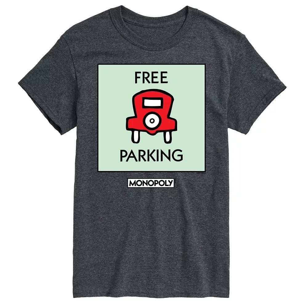 Men's Monopoly Free Parking Graphic Tee, Size: Medium, Grey Product Image