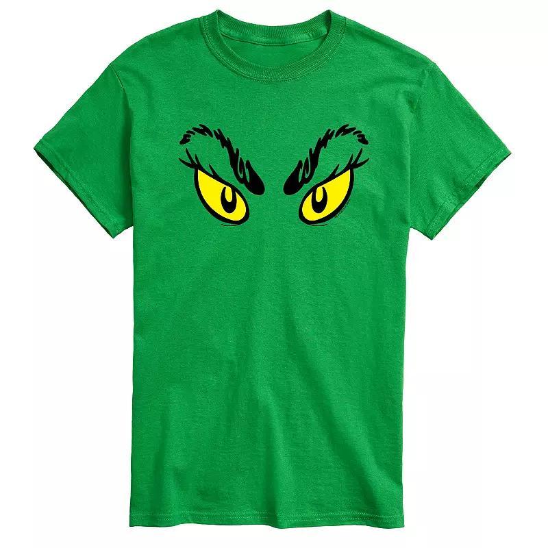 Men's Dr. Seuss The Grinch Eyes Green Graphic Tee, Size: XXL Product Image