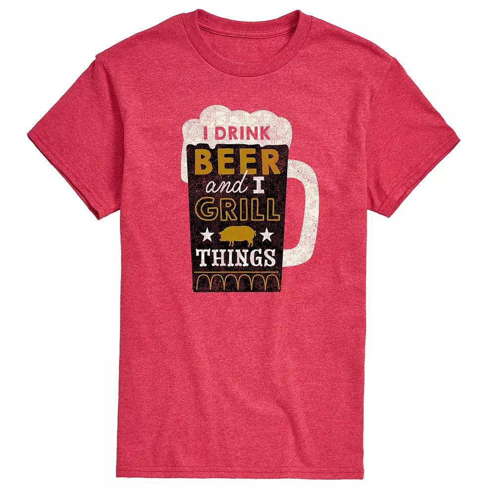 Men's I Drink Beer Grill Things Graphic Tee,  Product Image