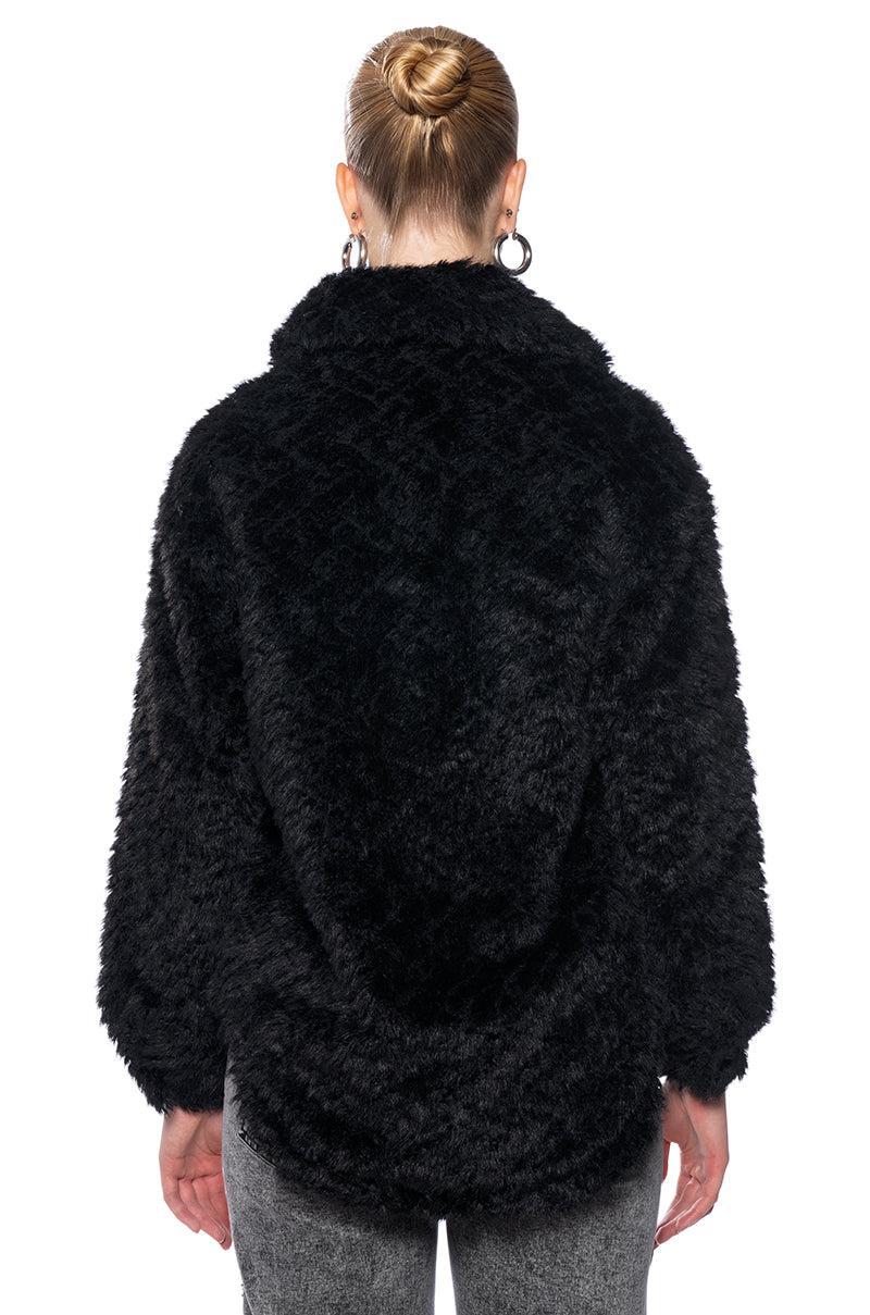 LONE WOLF FAUX FUR SHACKET Product Image