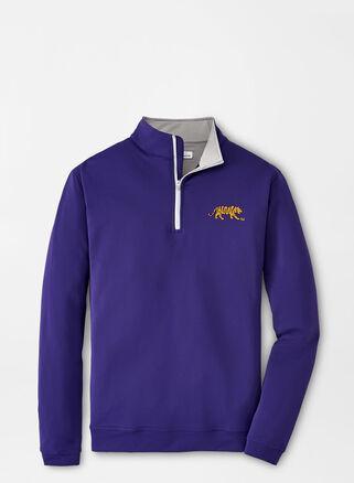 Peter Millar Mens LSU Perth Performance Quarter-Zip | Color: Purple | Size: 3XL Product Image