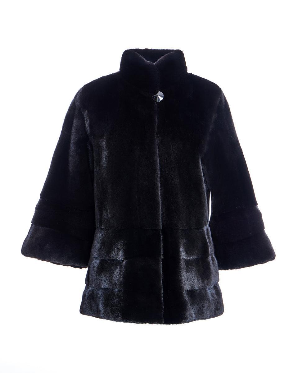 Mink Jacket with Horizontal Hem Product Image