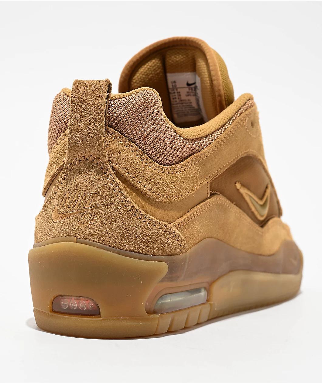 Nike SB Air Max Ishod Flax, Safety Orange, & Wheat Skate Shoes Product Image