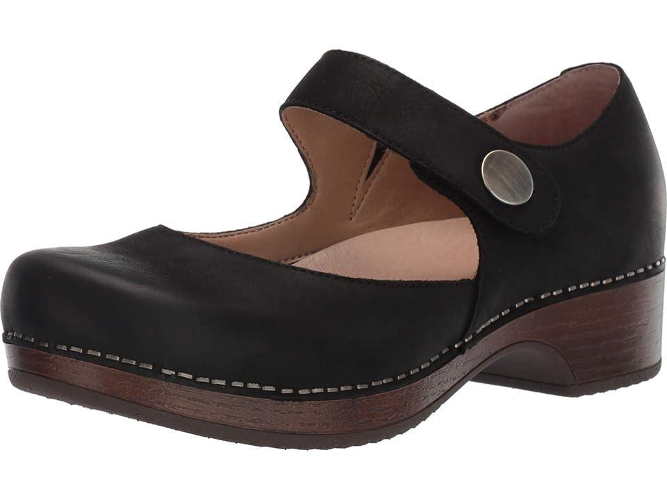 Dansko Beatrice Suede Block Heel Mary Jane Clogs Product Image