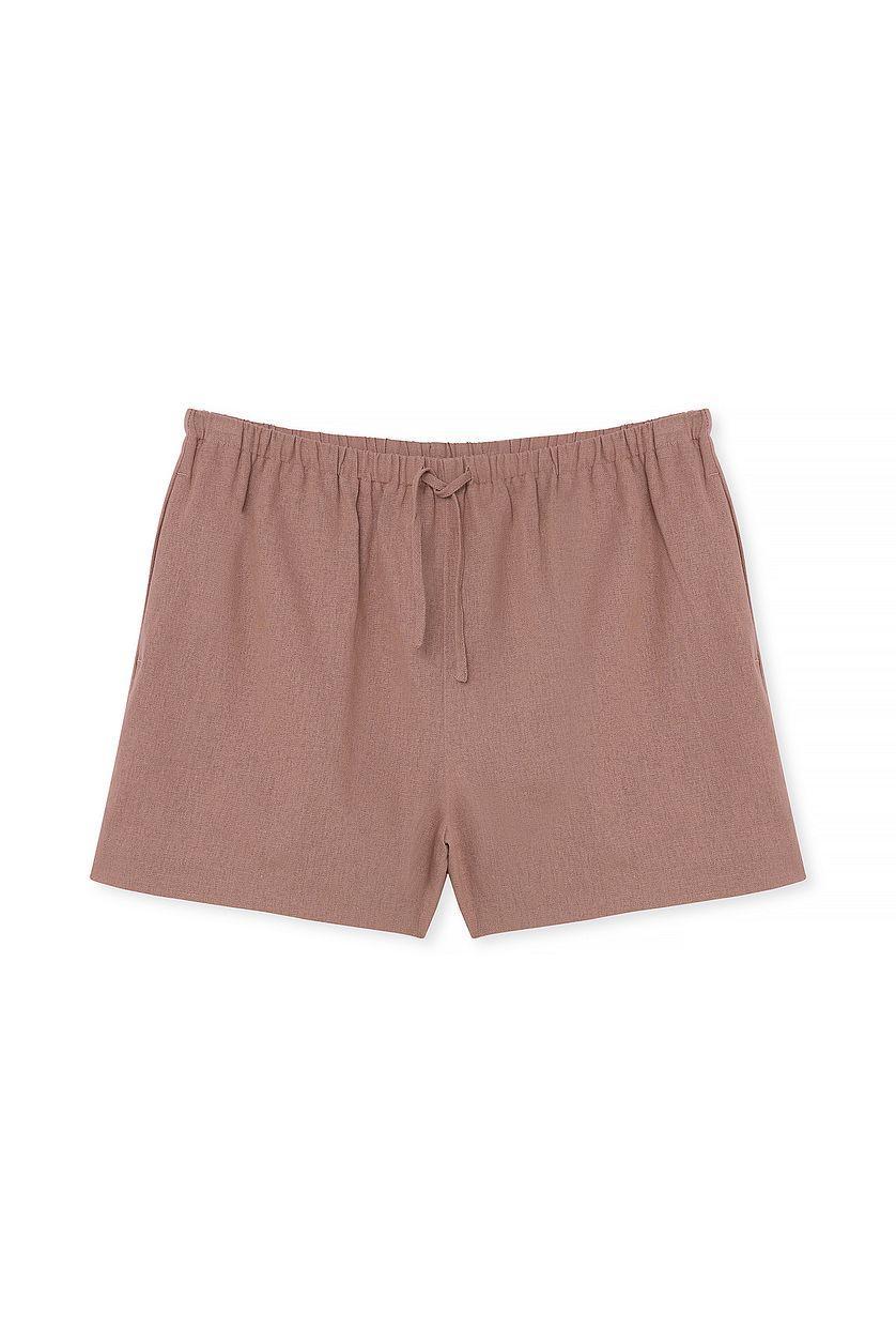 Linen Elastic Band Shorts Product Image