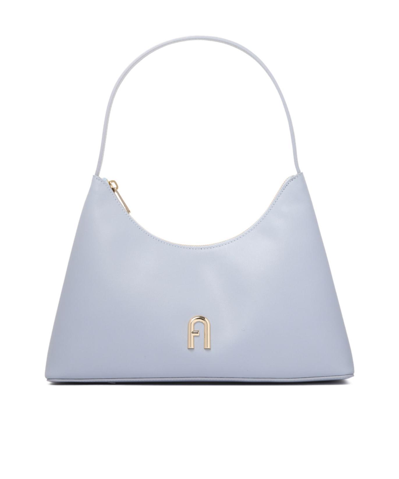 FURLA Zippered Shoulder Bag In White Product Image