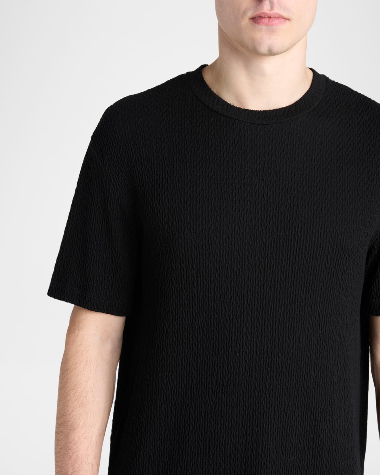 Men's Diagonal Texture Crewneck T-Shirt Product Image