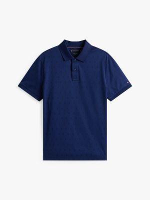 Regular Fit Allover Flag Interlock Polo Product Image