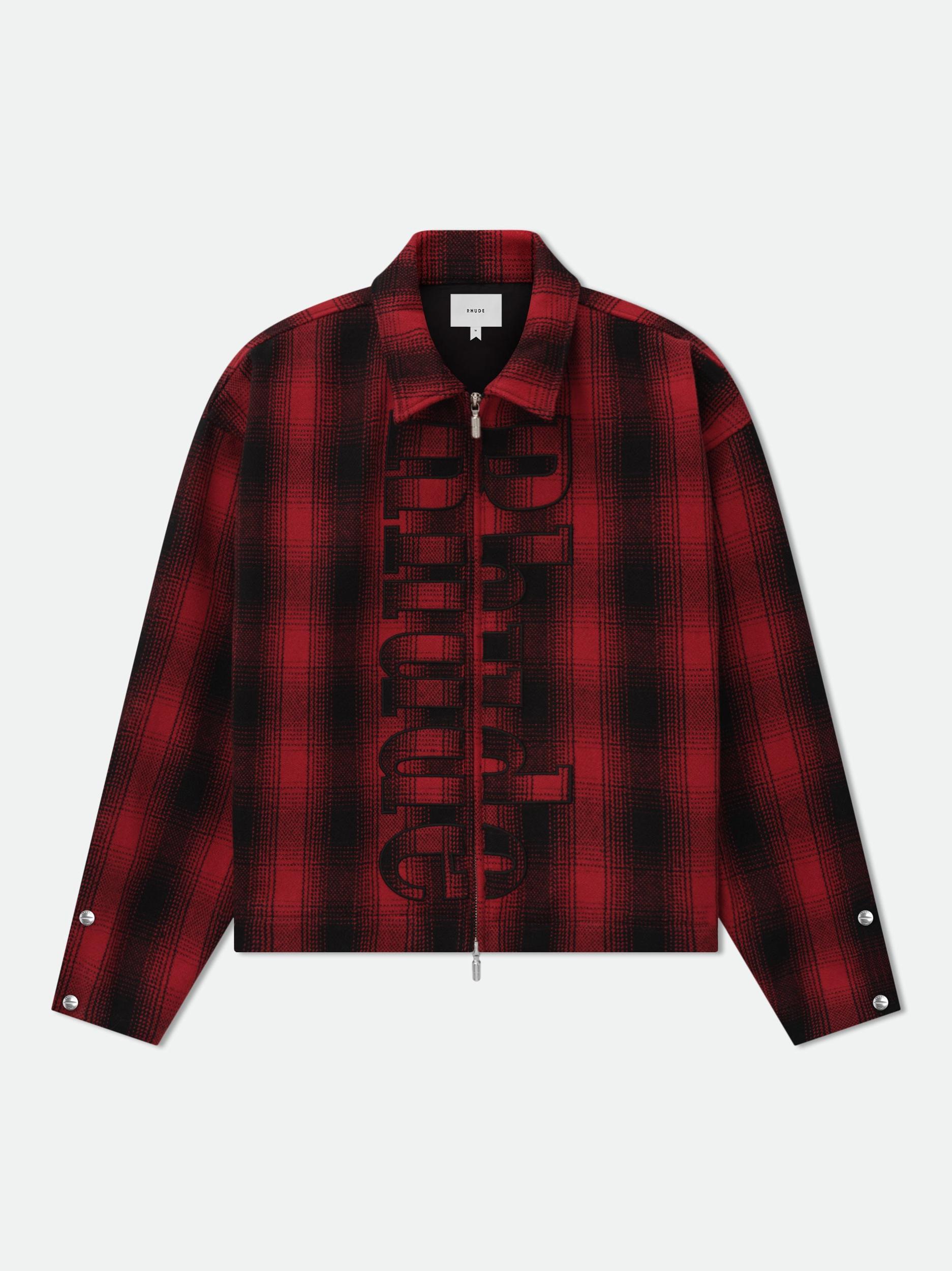 RHUDE LOGO FLANNEL WORK JACKET Male Product Image