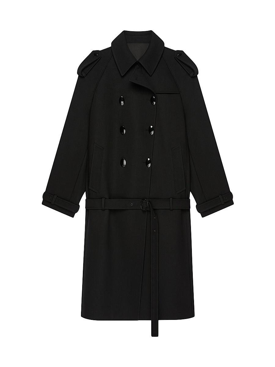 Womens Oversized Trench-Coat in Wool Product Image